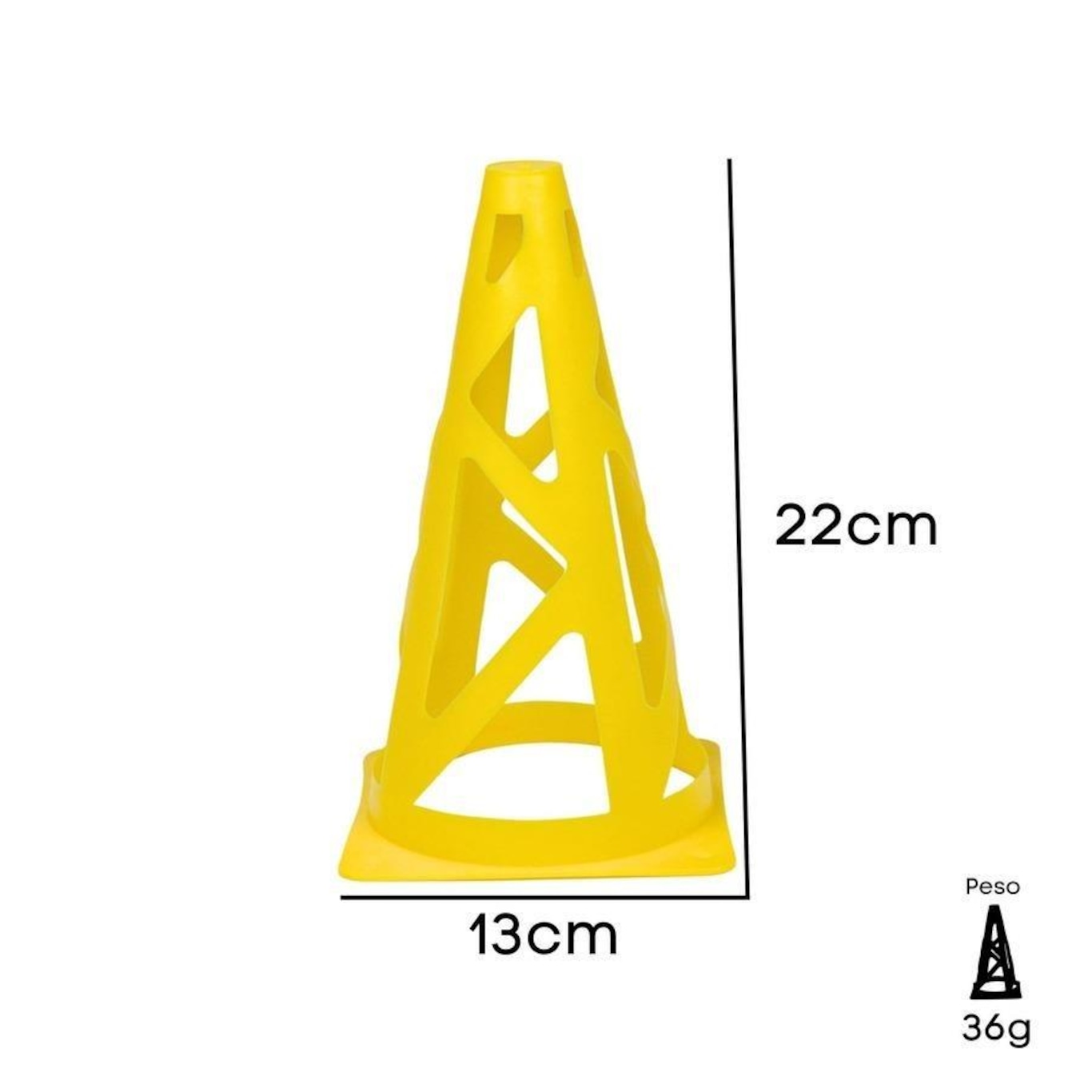 Kit de Cones de Agilidade Pista e Campo Vazado 23cm - 10 Unidades - Foto 5