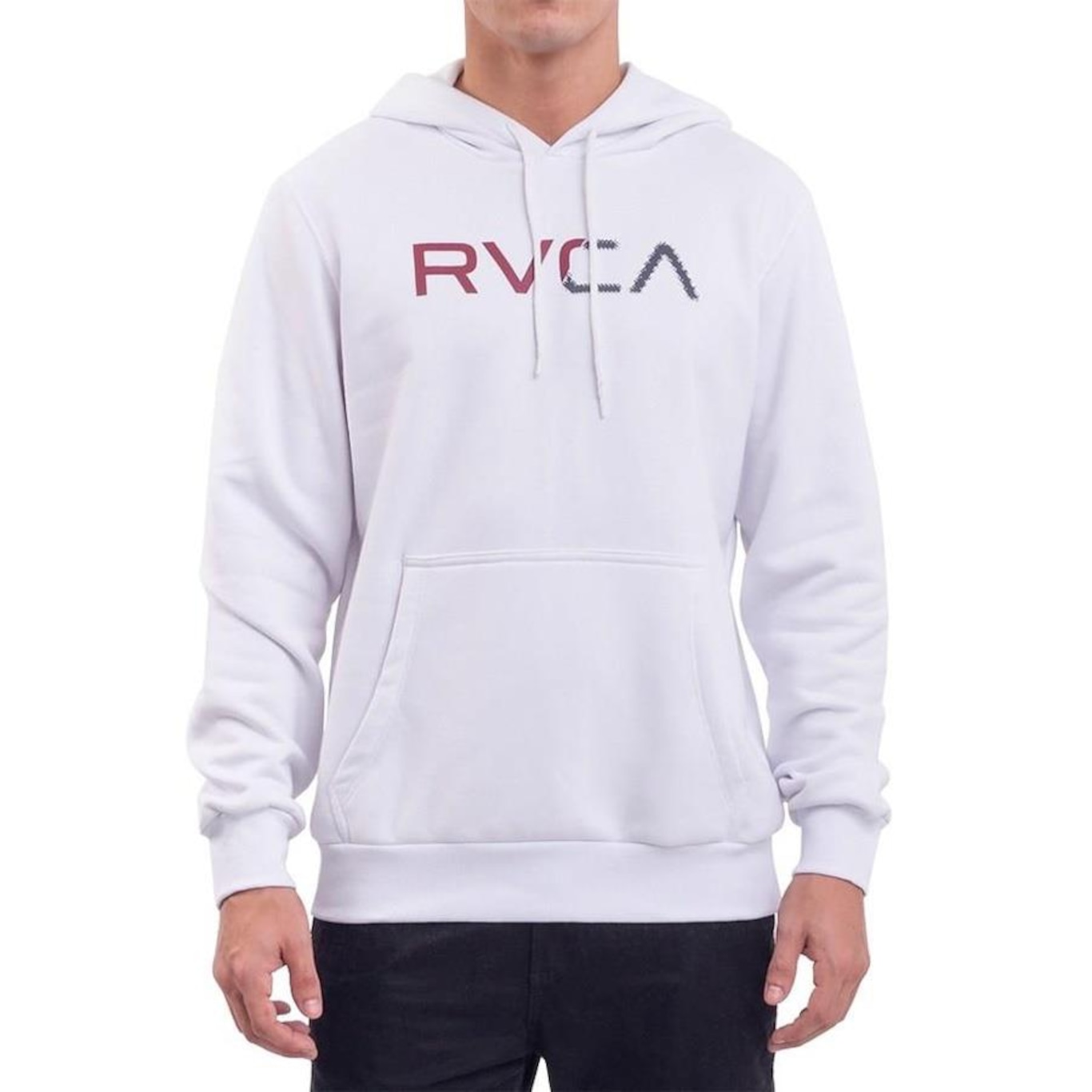 Blusão de Moletom com Capuz RVCA Scanner White - Masculino - Foto 1