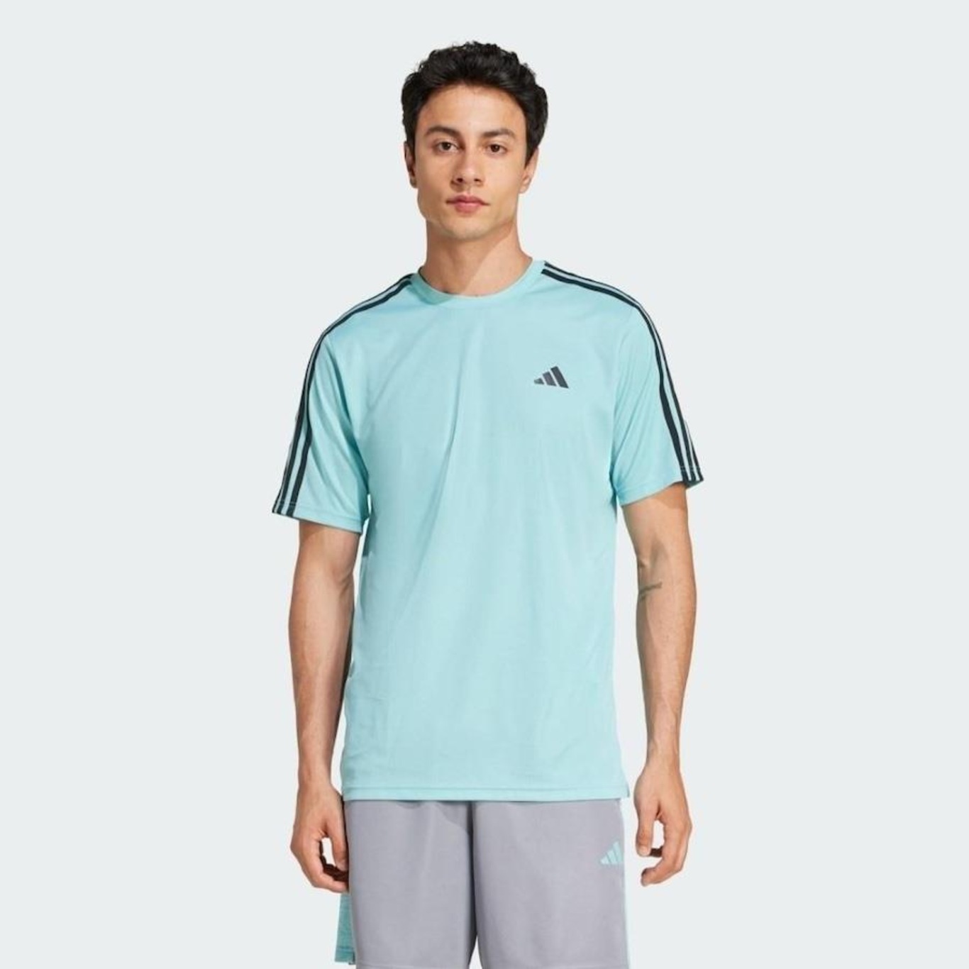 Camiseta adidas Essentials 3 Listras - Masculina - Foto 2