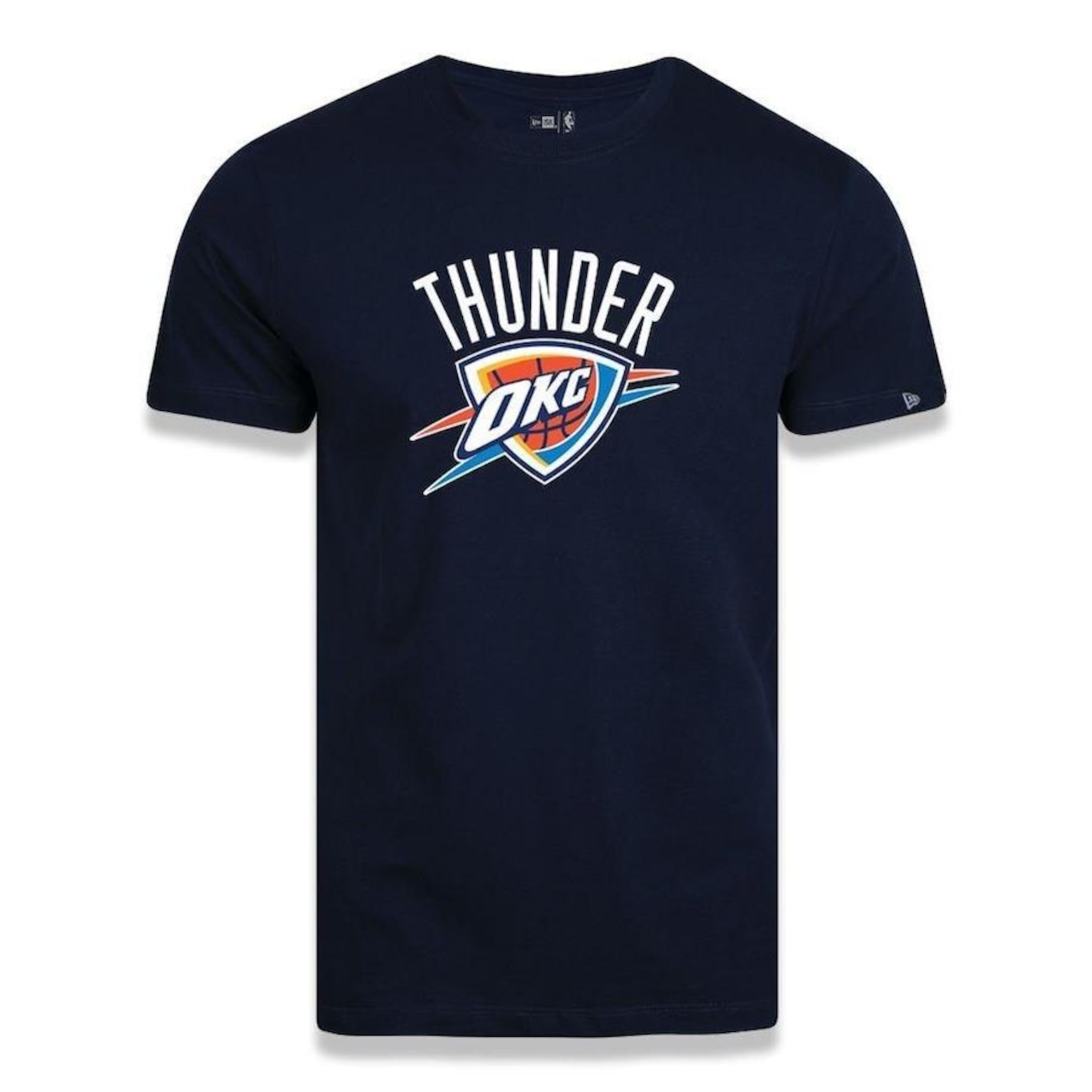 Camiseta New Era Oklahoma City Thunder Basic Logo Nba - Masculina - Foto 1