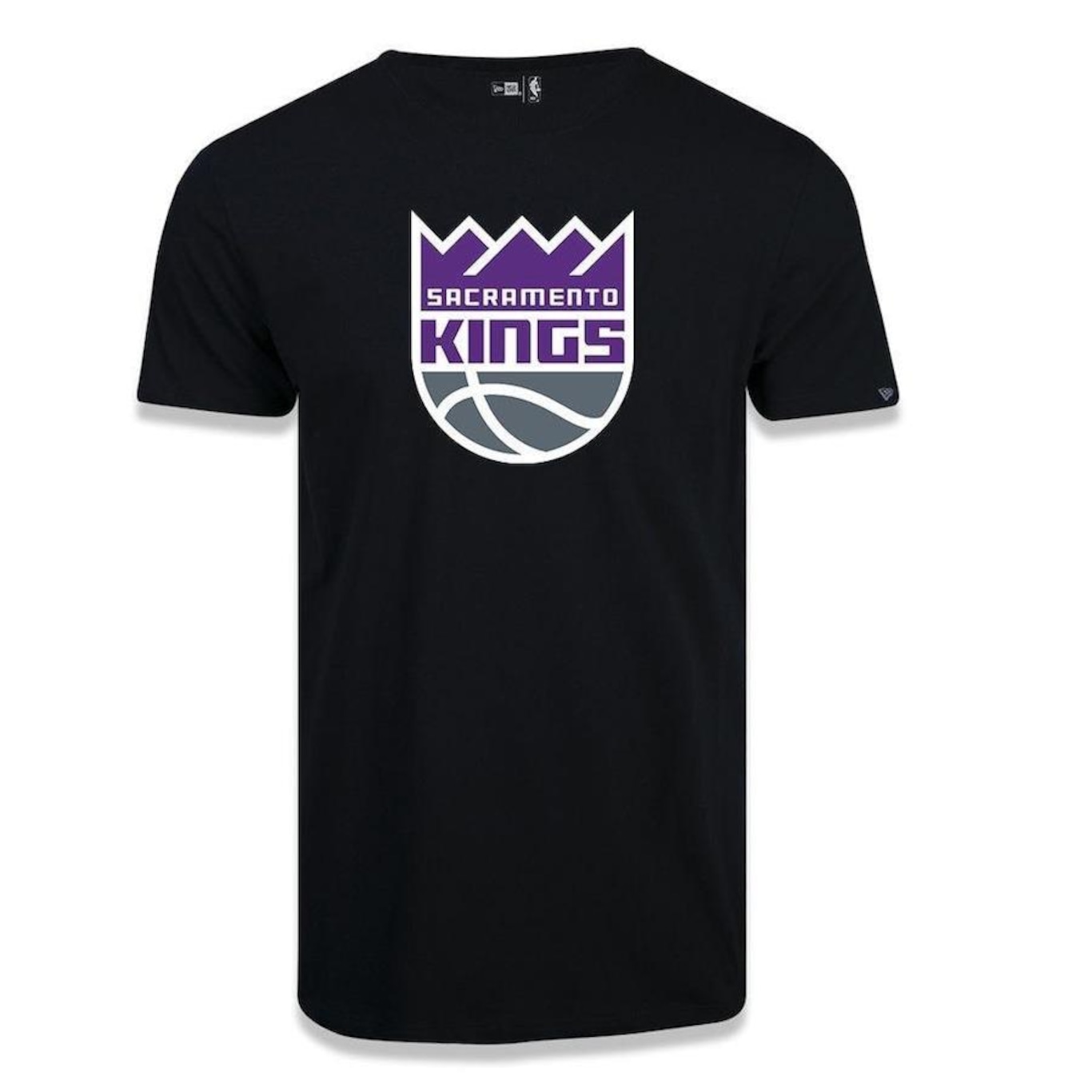 Camiseta New Era Sacramento Kings Basic Logo Nba - Masculina - Foto 1