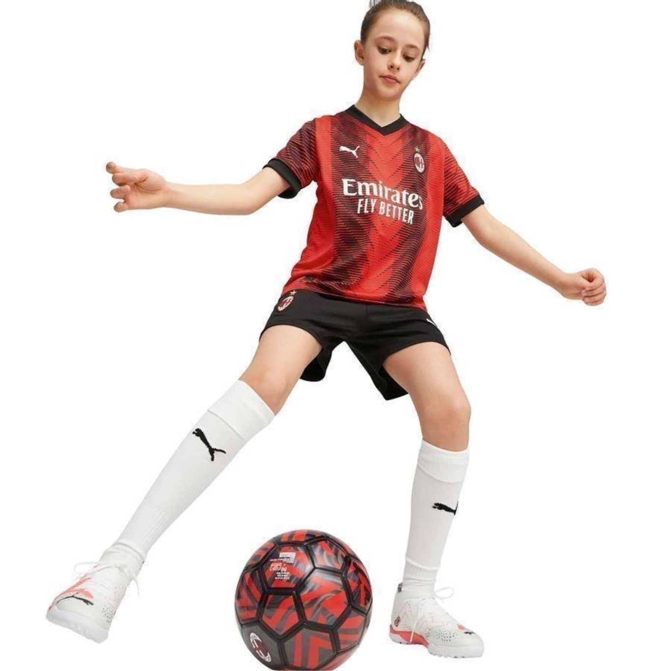 Camisa Milan I 23/24 Puma - Infantil - Foto 4