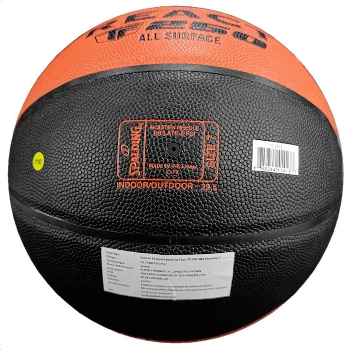 Bola de Basquete Spalding React Tf 250 All Surface - Foto 4