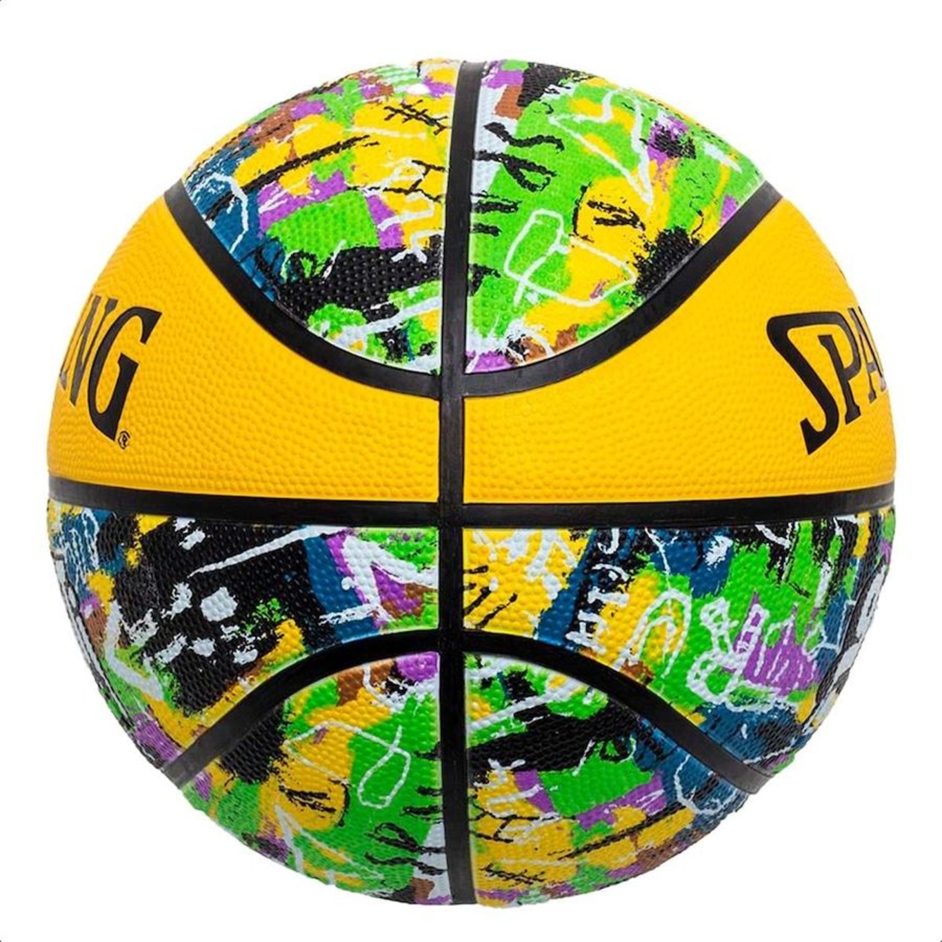 Bola Basquete Spalding Graffiti Unissex - Verde/Amarela