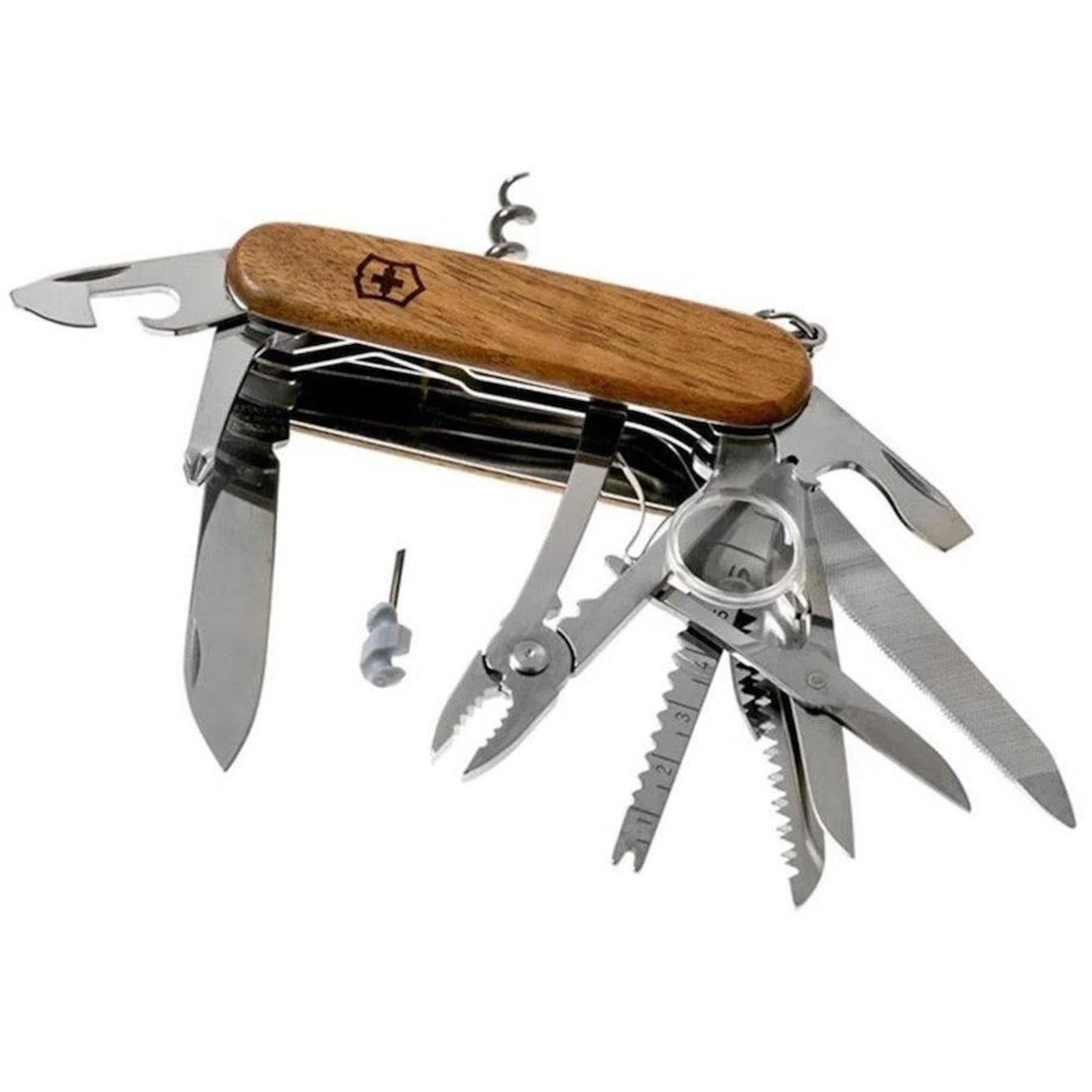 Canivete de Bolso Victorinox Médio Swiss Champ Wood - Foto 2