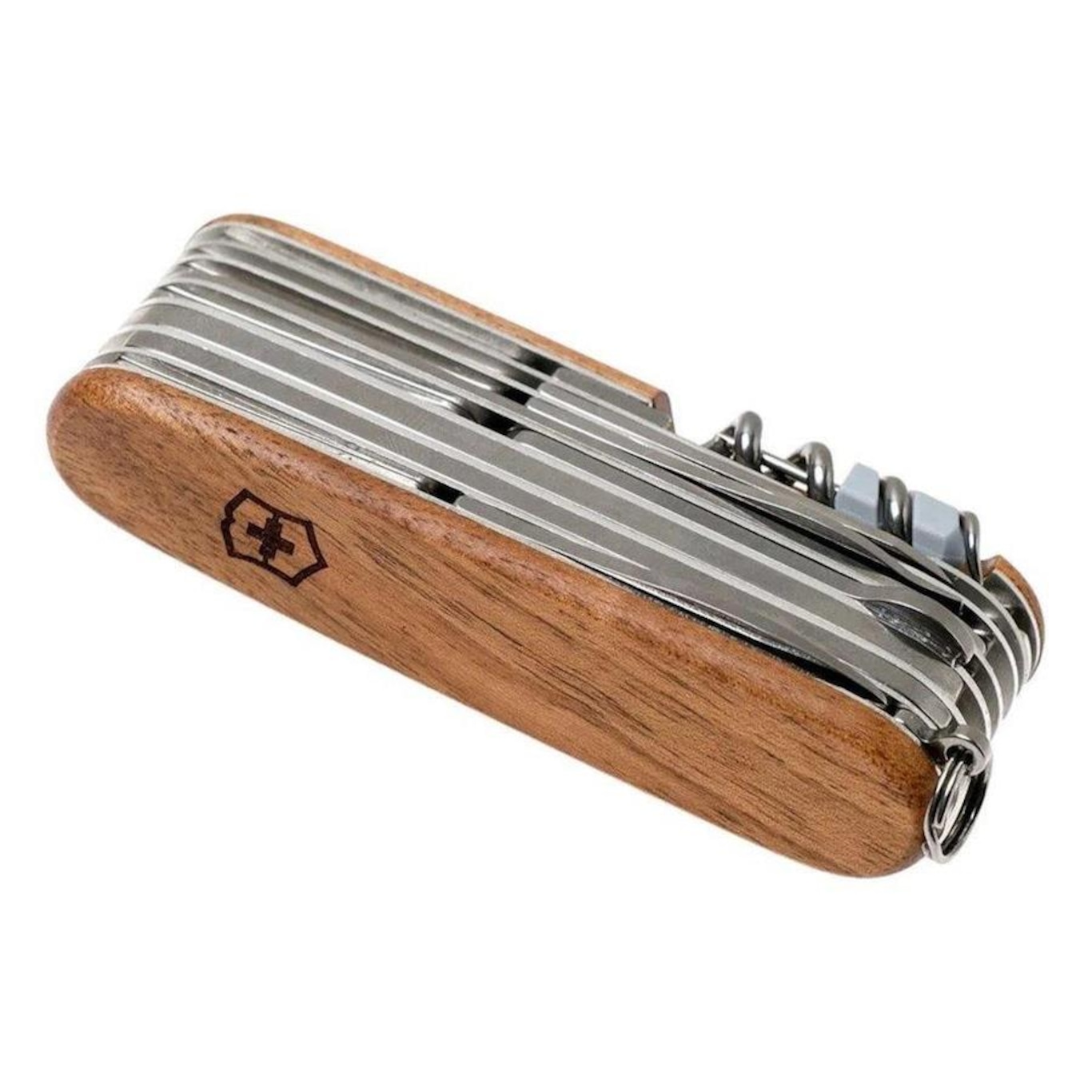 Canivete de Bolso Victorinox Médio Swiss Champ Wood - Foto 4