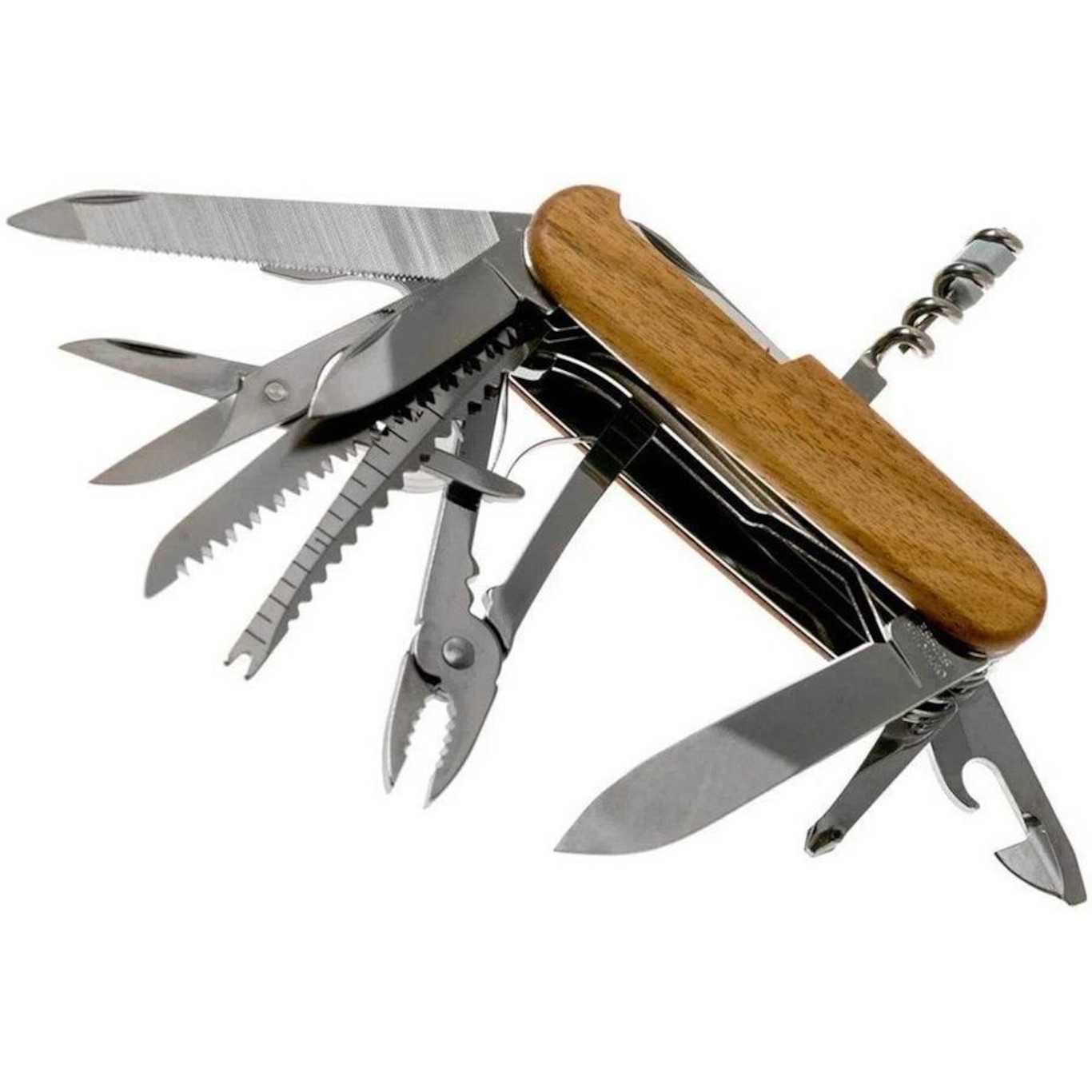 Canivete de Bolso Victorinox Médio Swiss Champ Wood - Foto 5