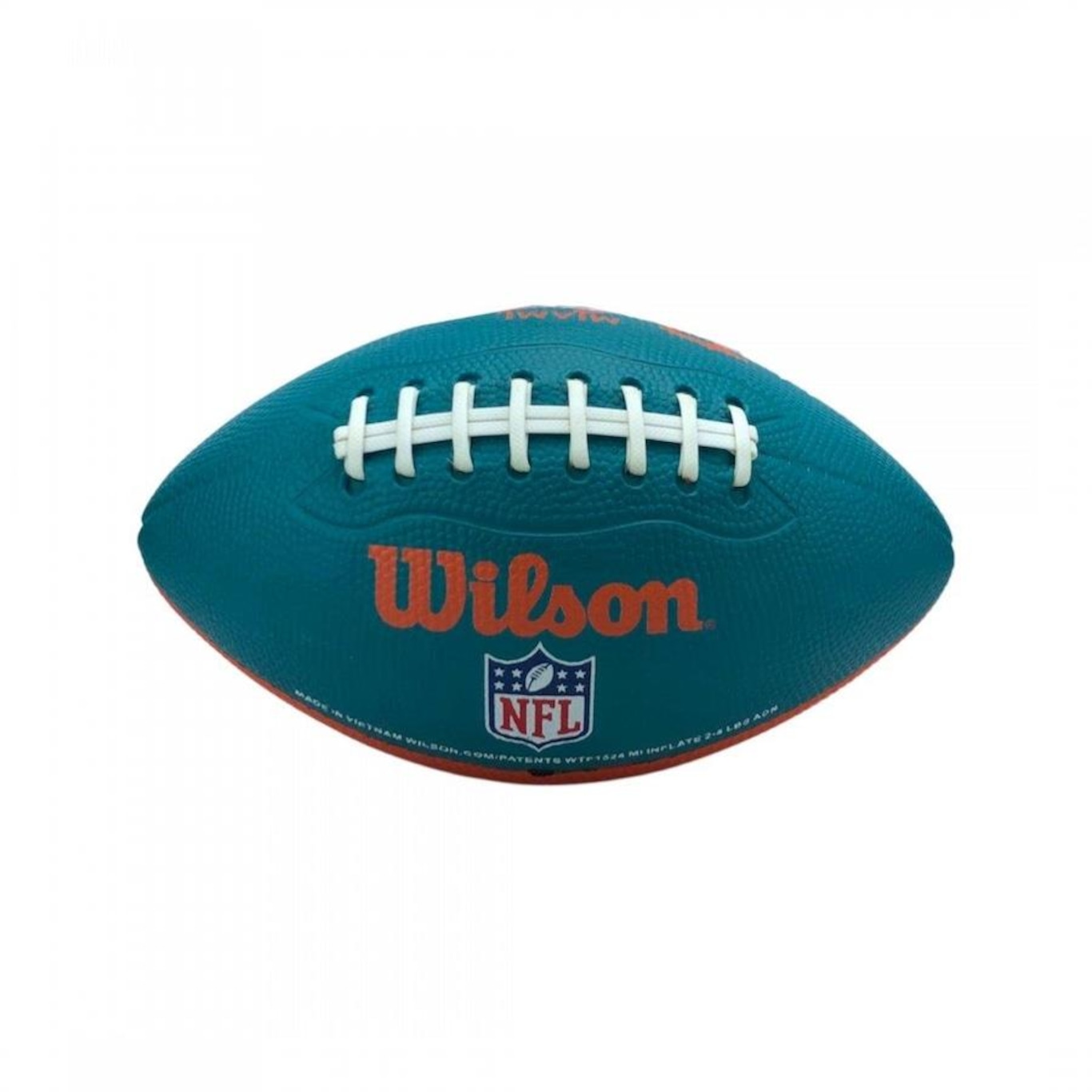 Bola de Futebol Americano Wilson NFL Mini Peewee Team Retro Miami Dolphins - Foto 2