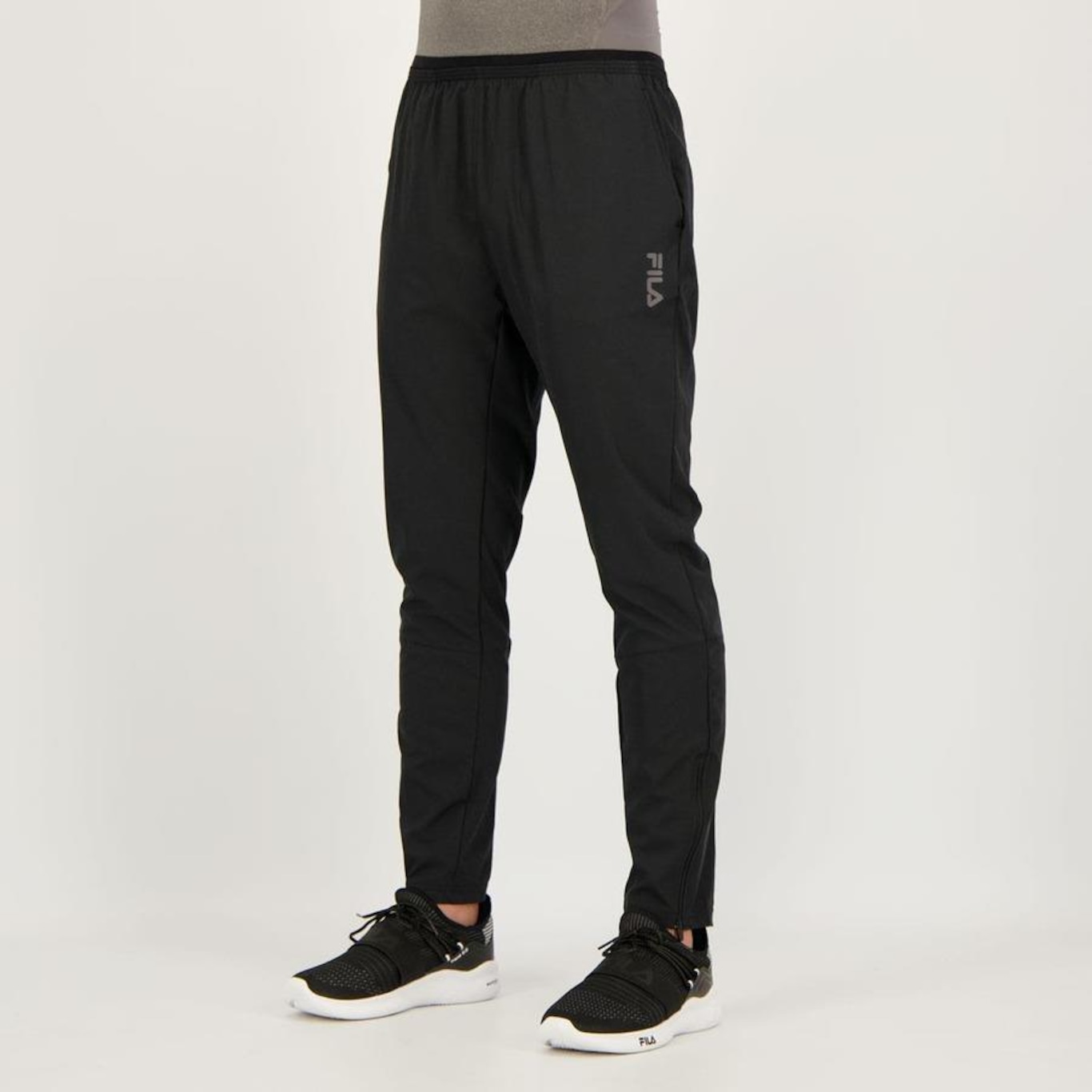 Calça Fila Slim Zip - Masculina - Foto 4