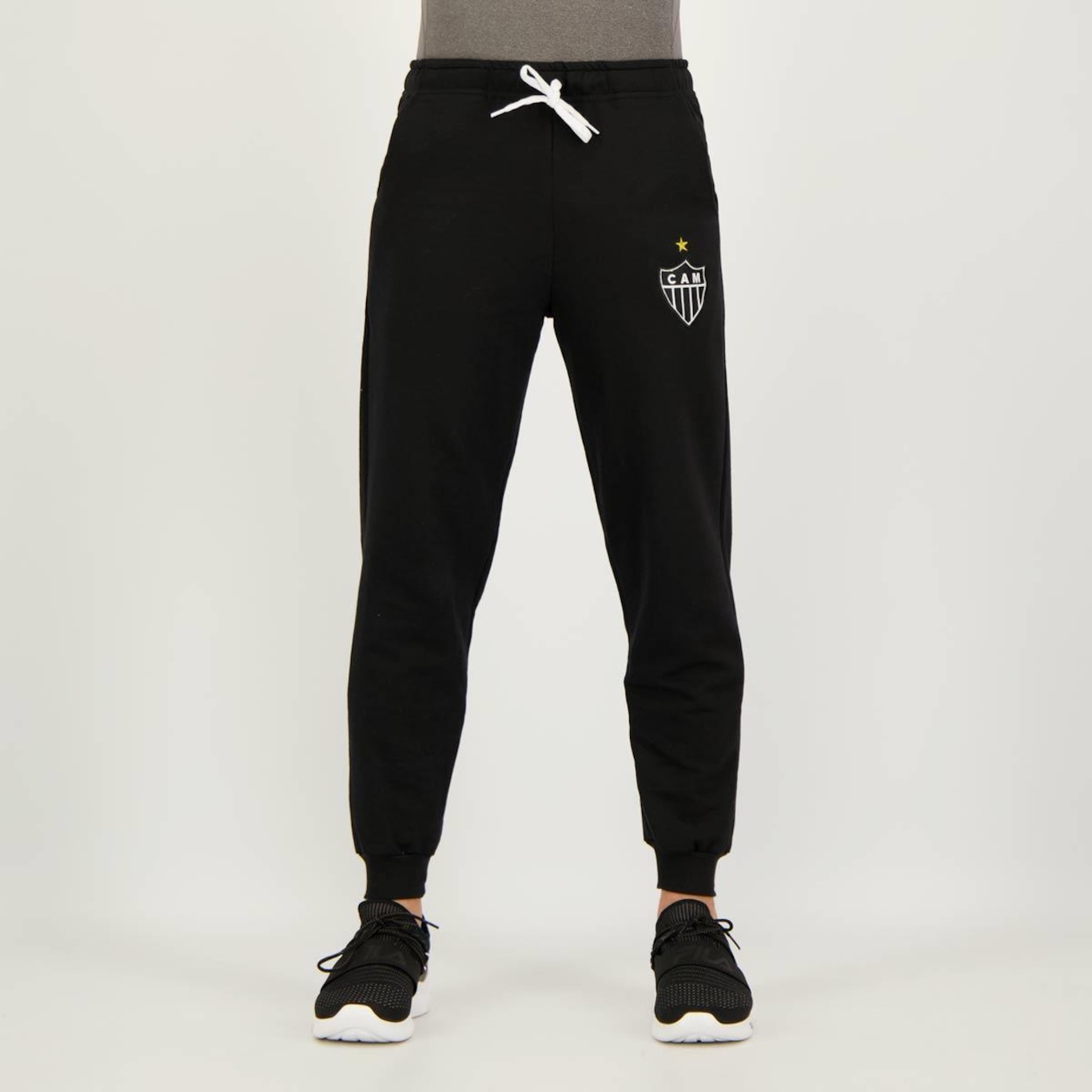 Calça de Moletom do Atlético Mineiro Retrô Escudo - Masculina - Foto 1