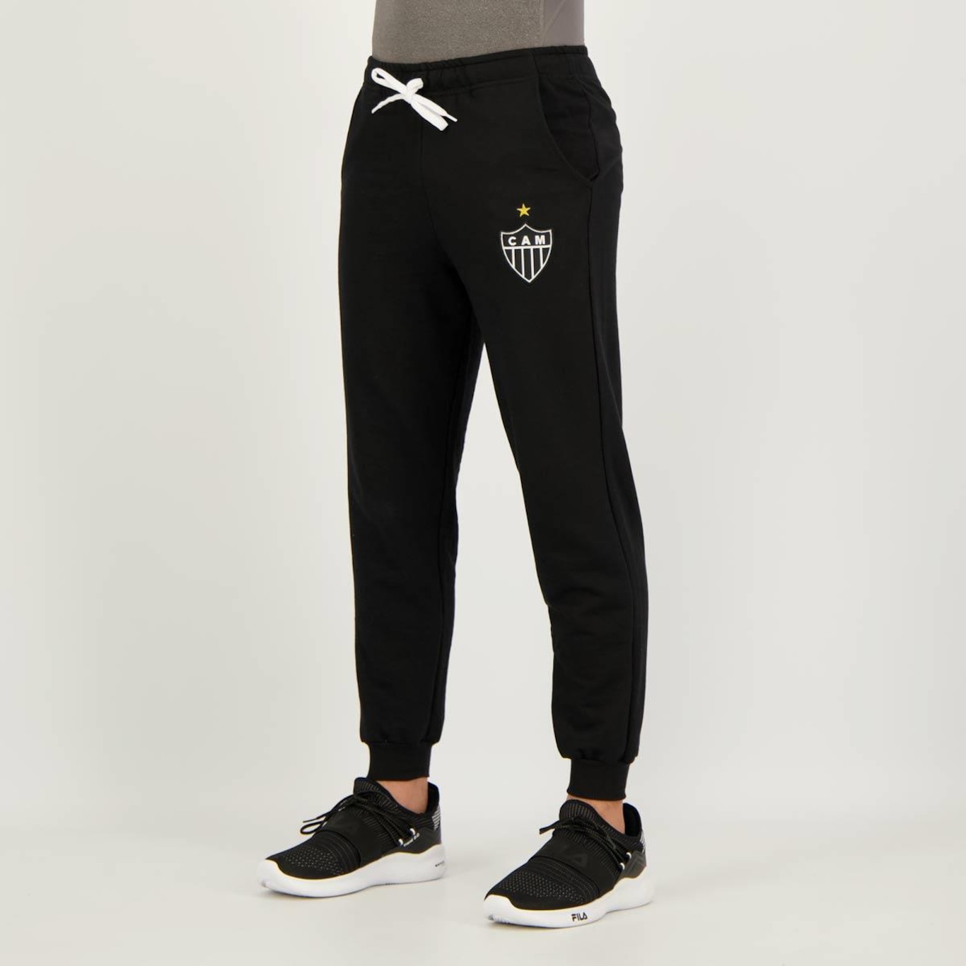 Calça de Moletom do Atlético Mineiro Retrô Escudo - Masculina - Foto 3