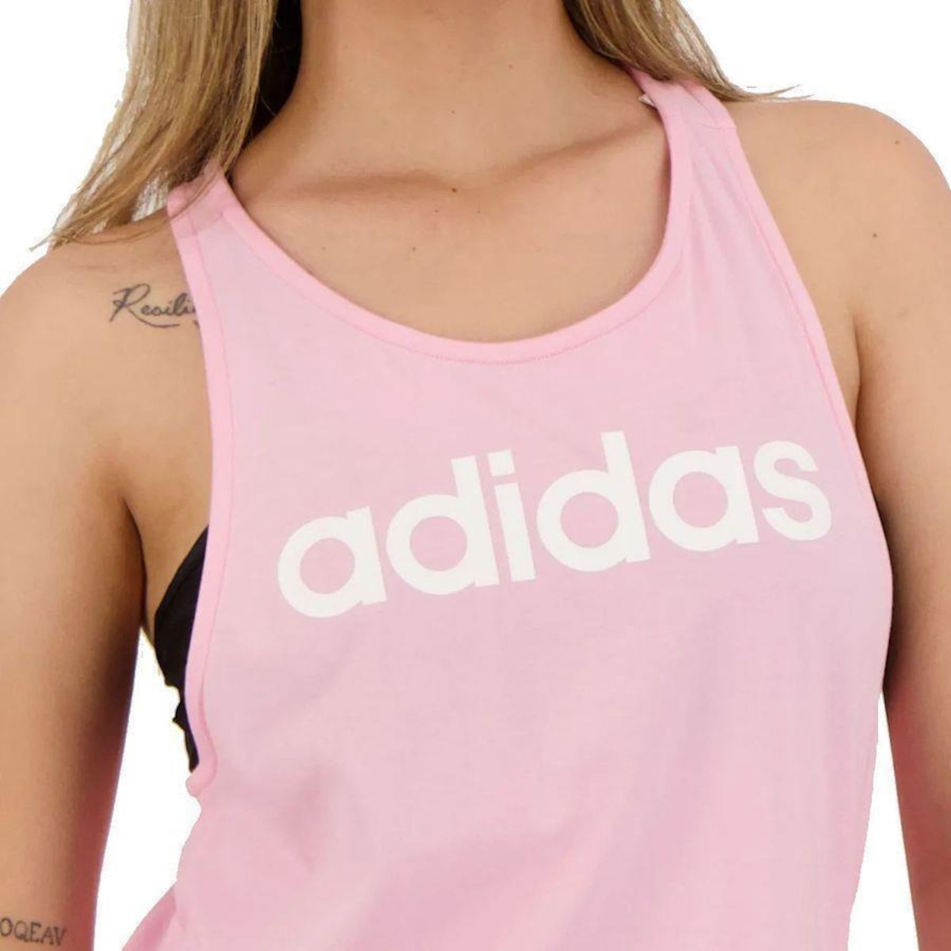 Camiseta Regata adidas Logo Linear - Feminina - Foto 1