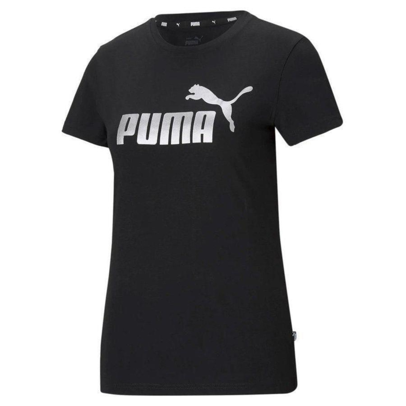 Camiseta Puma W Essentials+ Metallic Logo - Feminina - Foto 1