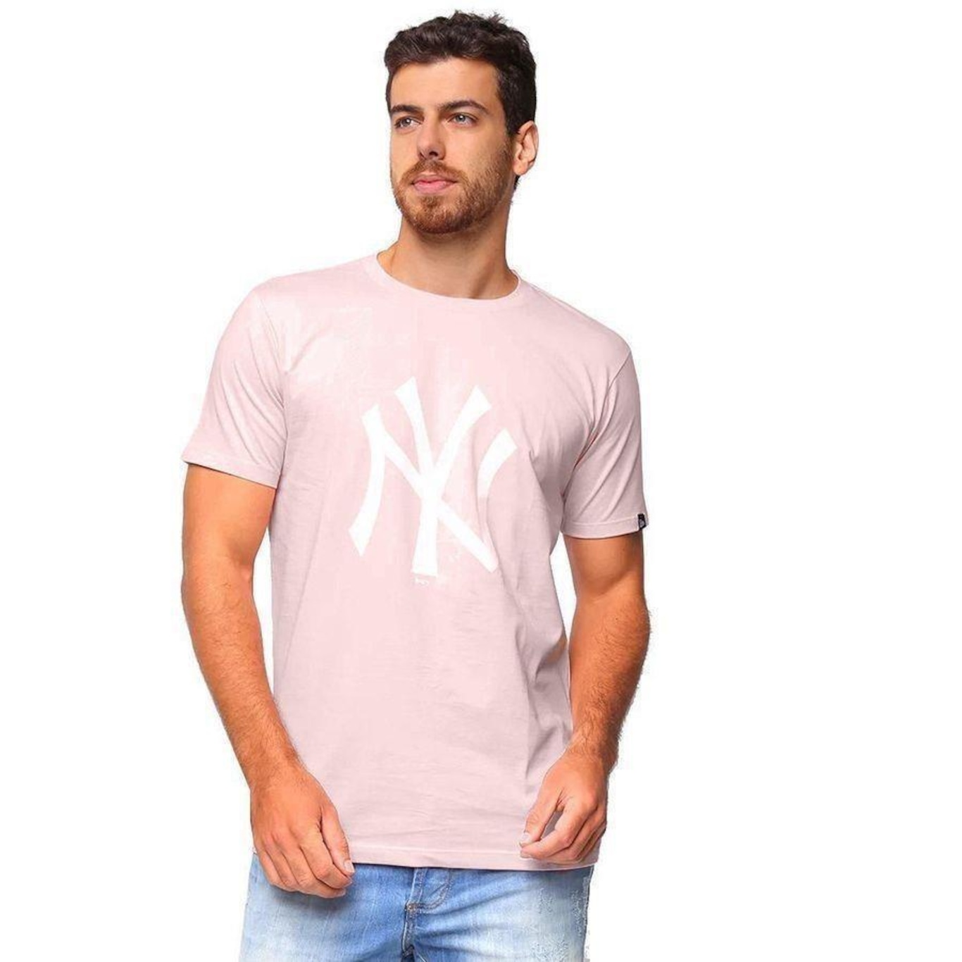 Camiseta New Era Basico Essentials Yankees Logo Mlb Mbi2 - Masculina - Foto 6