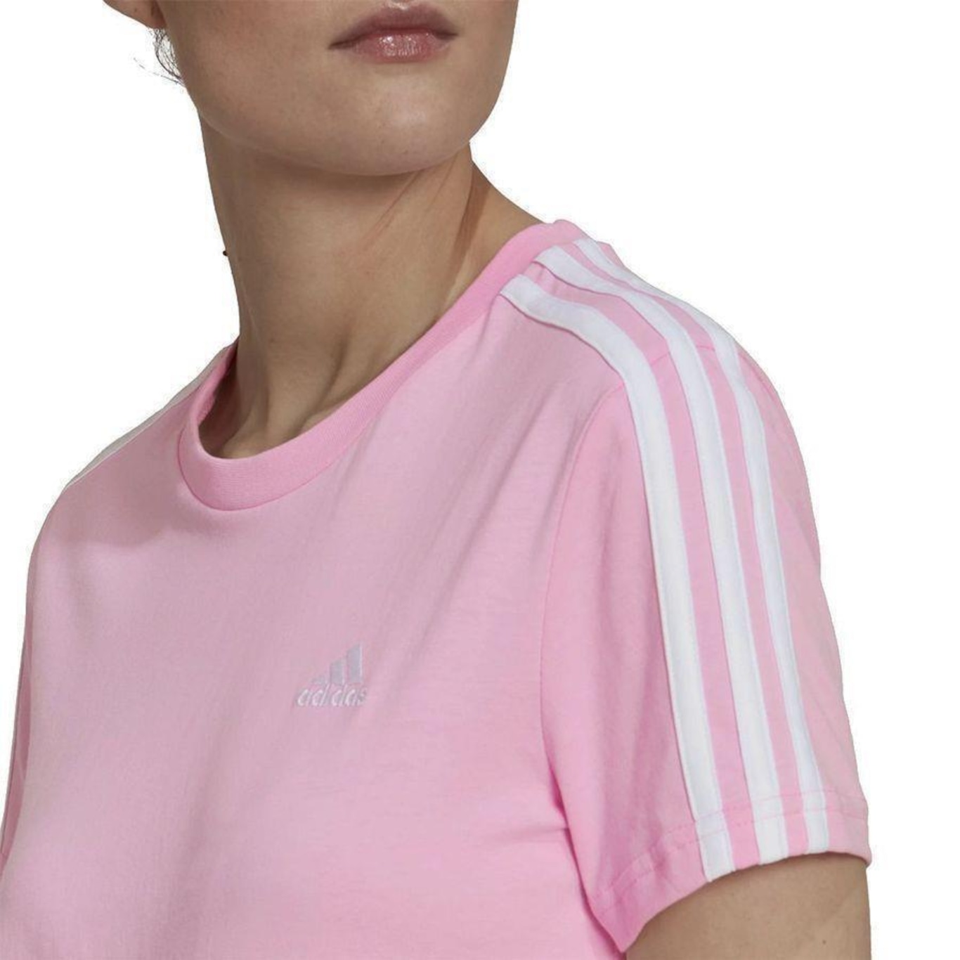 Camiseta adidas 3 Listras - Feminina - Foto 2