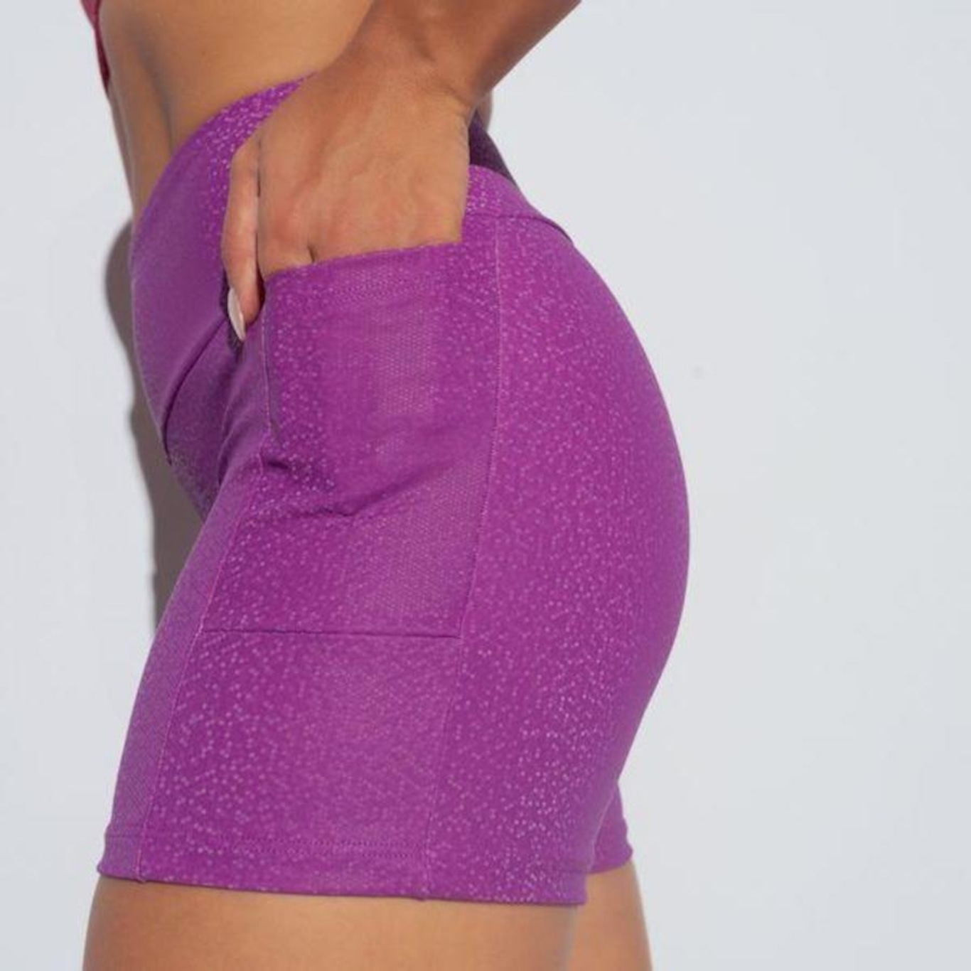 Shorts Fitness Honey Be com Bolsos Skin Sh689 Feminino - Foto 2