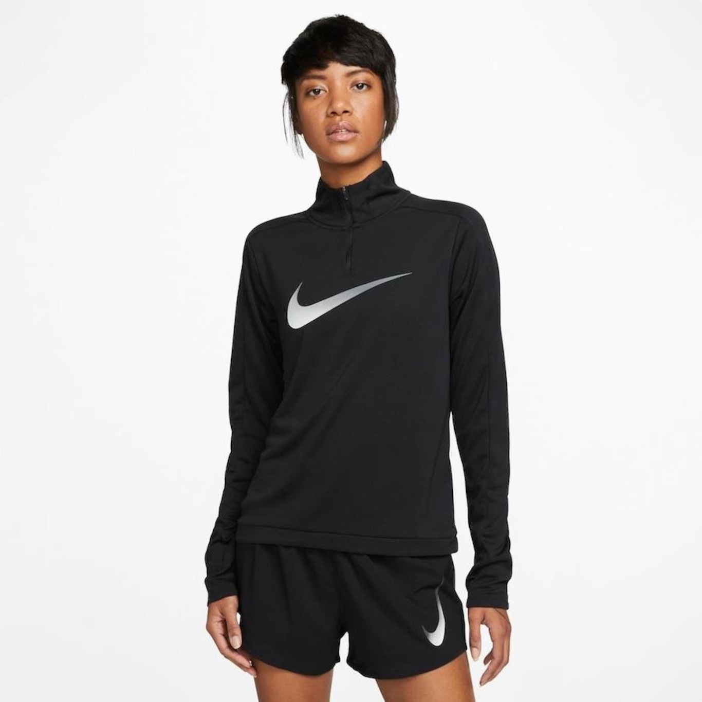 Camiseta Nike Dri-Fit Swoosh - Feminina em Promoção