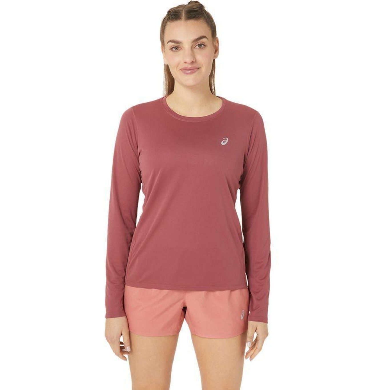 Camiseta Asics Knit Manga Longa - Feminina - Foto 1