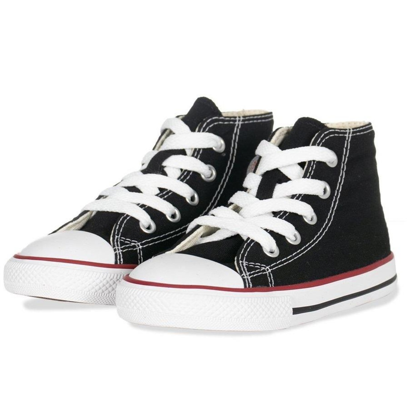 Tênis Infantil Converse Chuck Taylor All Star Kids Hi Preto Vermelho