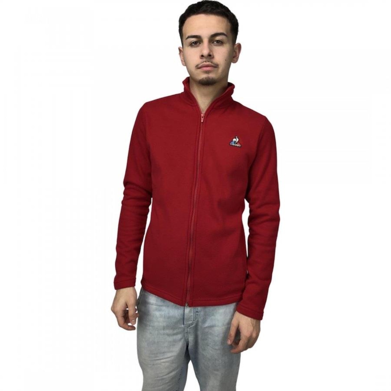 Jaqueta sem Capuz Fleece Le Coq Sportif Básica - Masculina - Foto 3