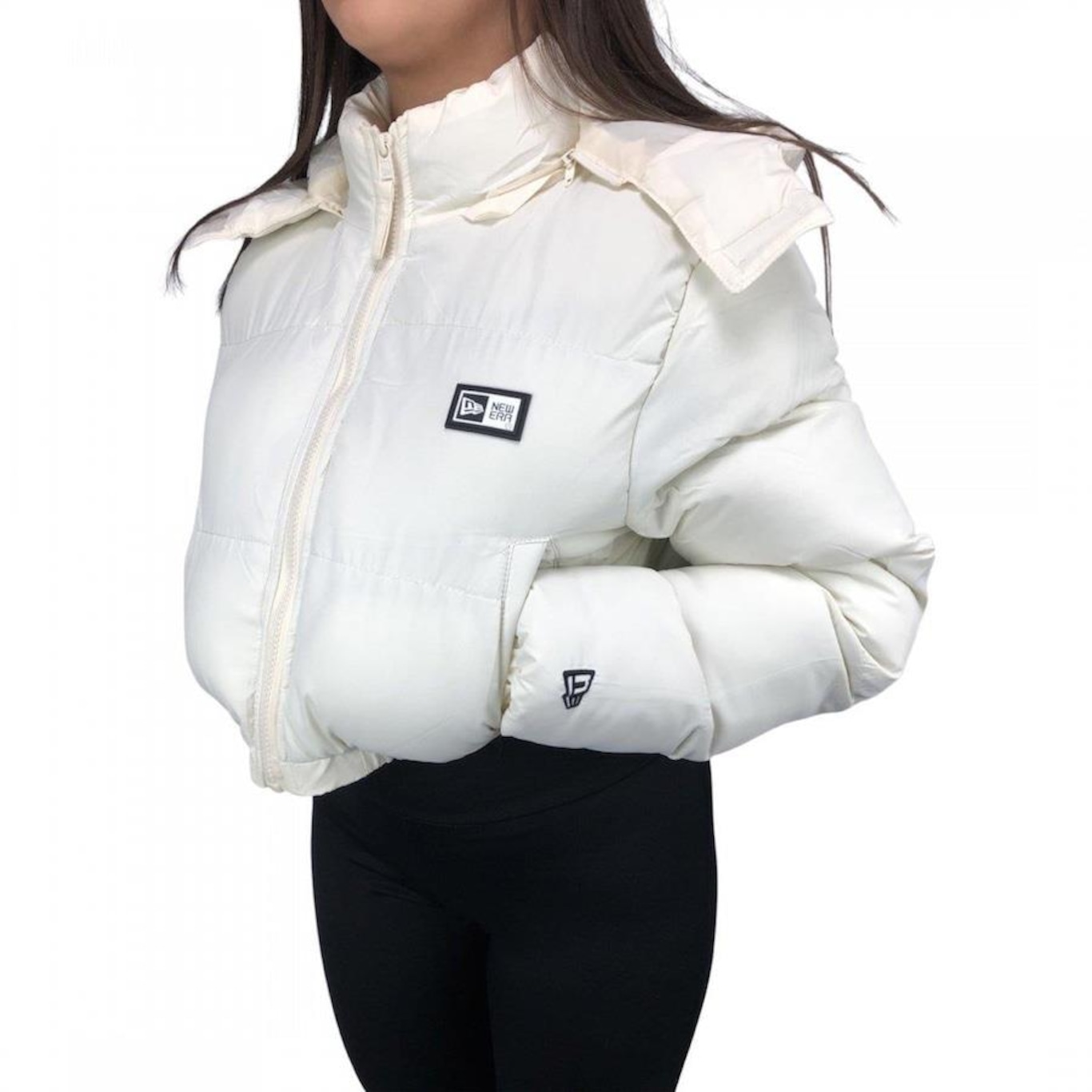 Jaqueta Puffer New Era Cropped - Feminina - Foto 1