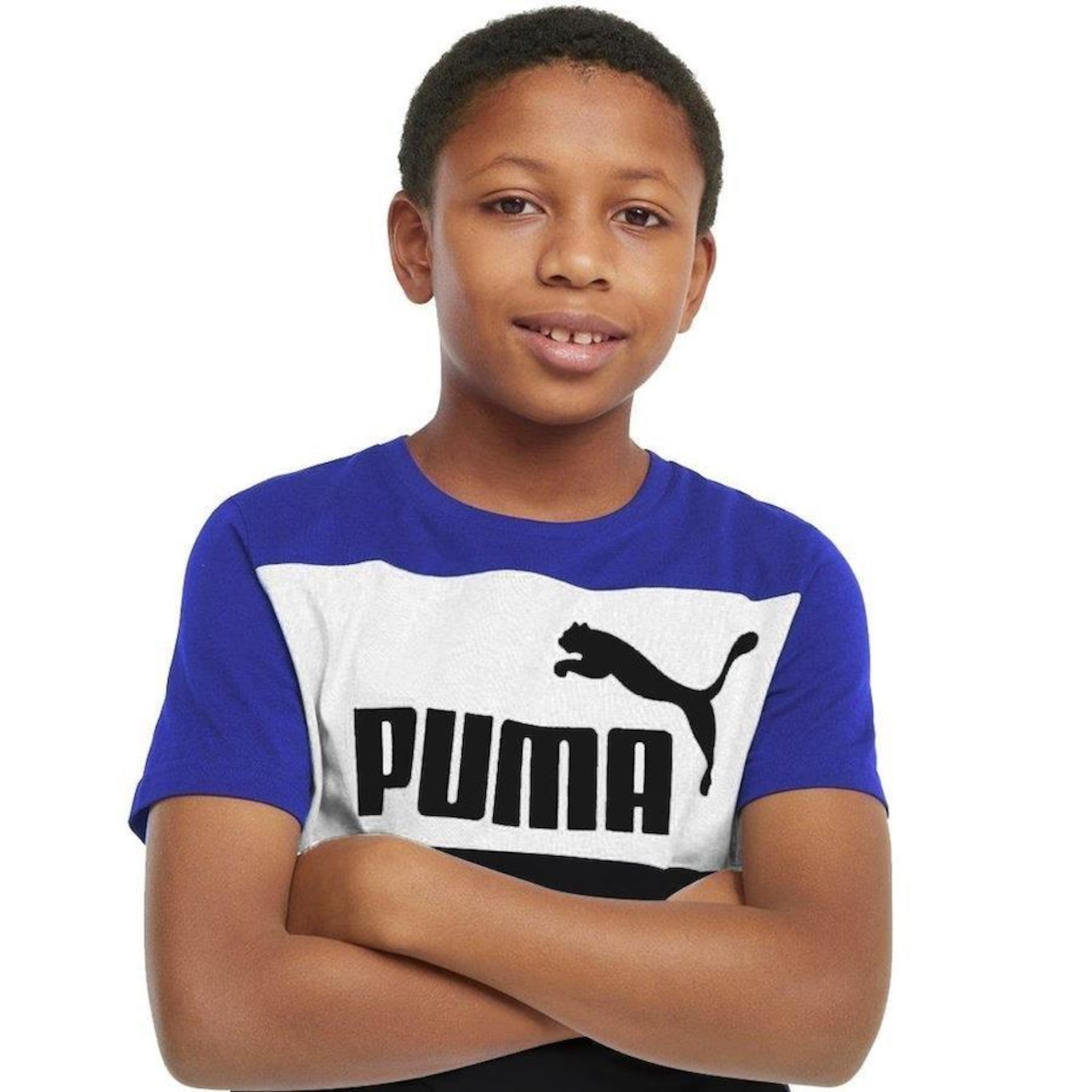 Camiseta Puma Essentials Colorblock - Masculina - Foto 1