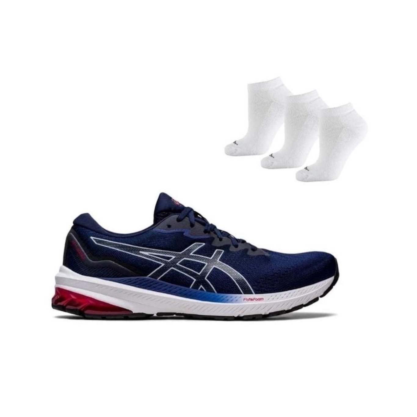 Tênis Asics GT-1000 11 - Masculino + 3 Pares de Meias - Foto 1