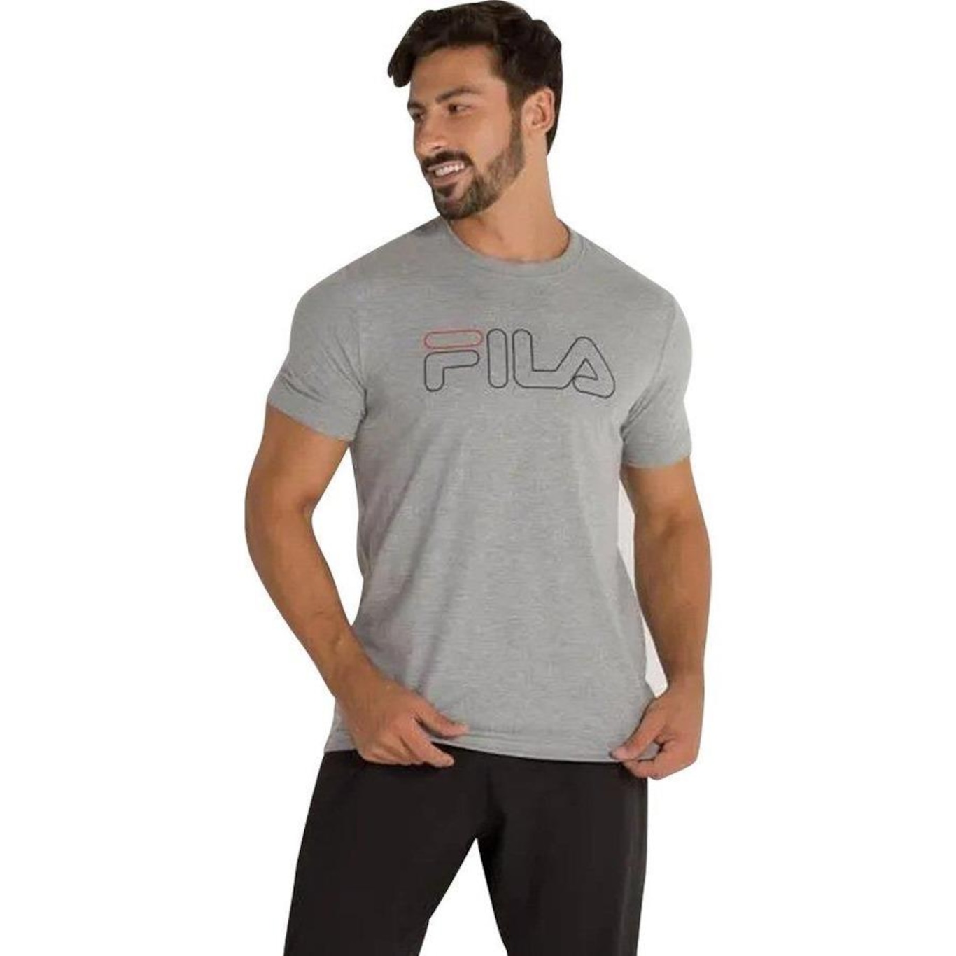 Camiseta Fila Letter Outline - Masculina - Foto 3