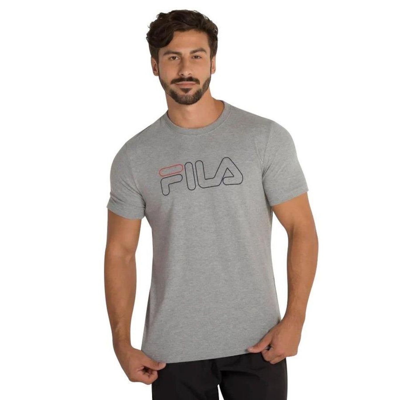 Camiseta Fila Letter Outline - Masculina - Foto 4