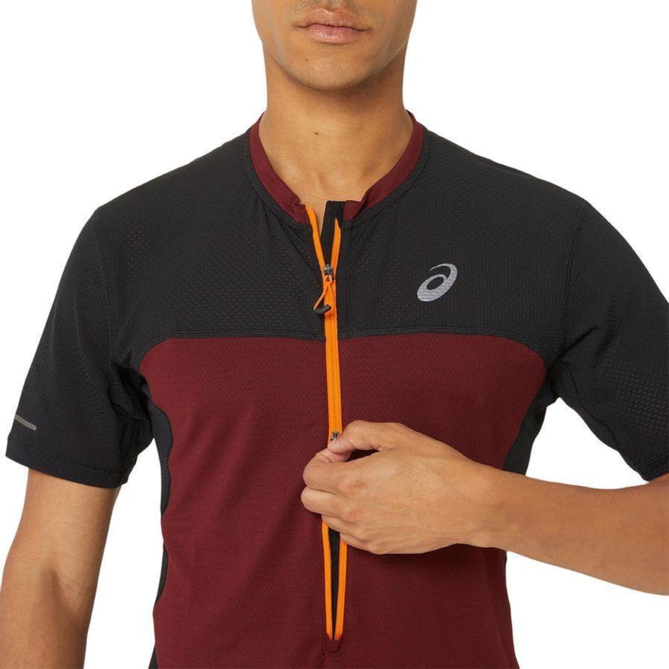 Camiseta Asics Fujitrail Zíper - Masculina - Foto 1