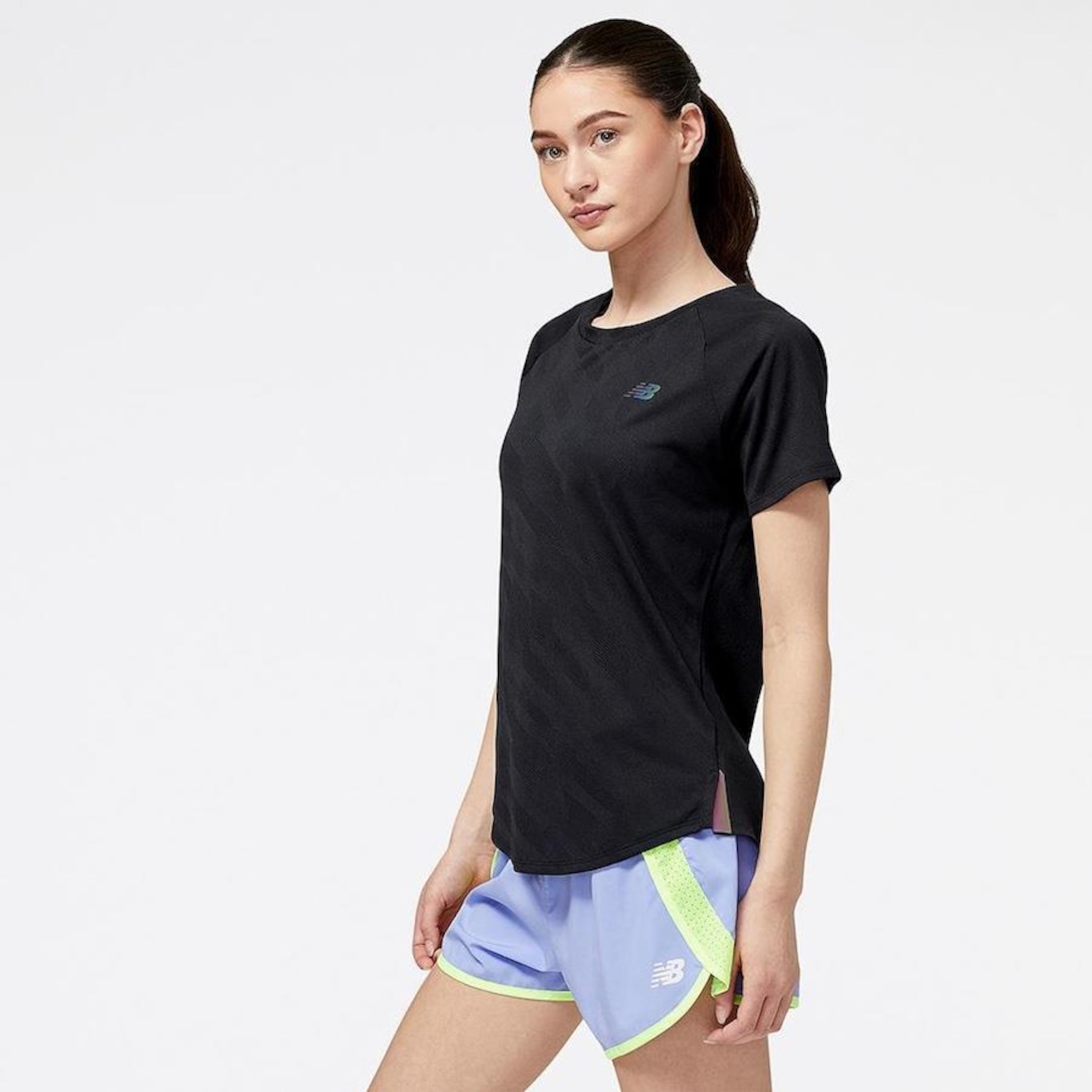 Camiseta New Balance Q Speed Jacquard - Feminina - Foto 1