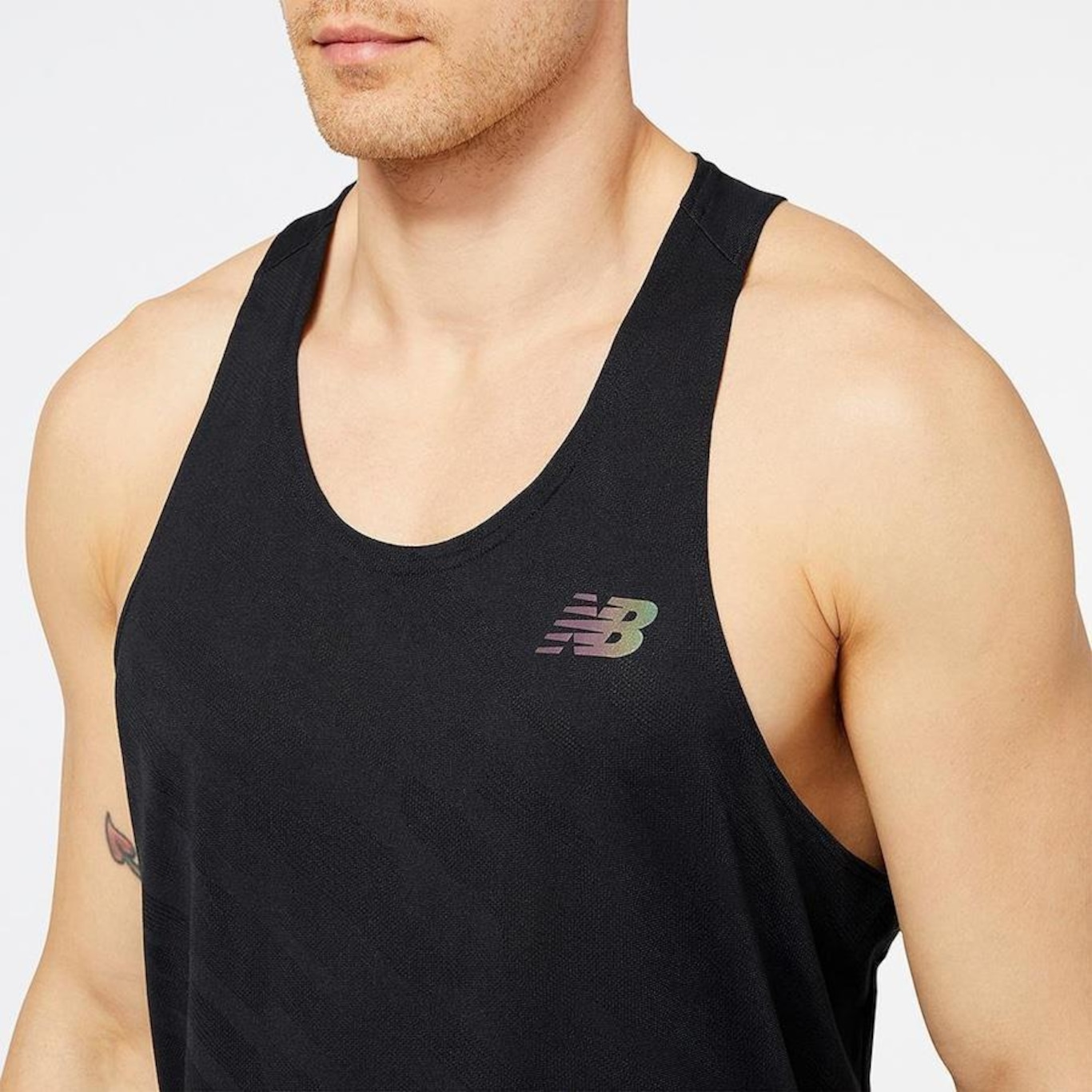 Camiseta Regata New Balance Q Speed Jacquard - Masculina em Promoção