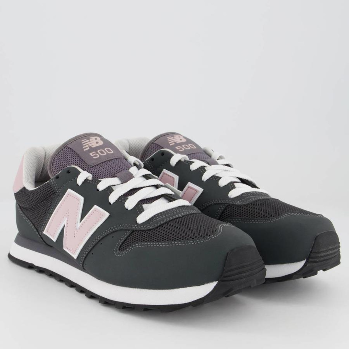 New balance 500 preto best sale e rosa