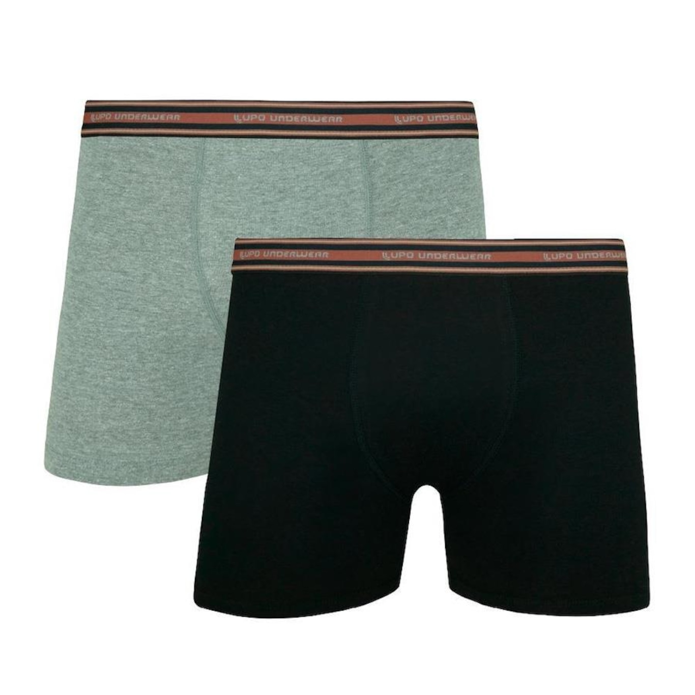 Kit Cuecas Boxer Lupo com Elastano - 2 Peças - Masculina - Foto 1