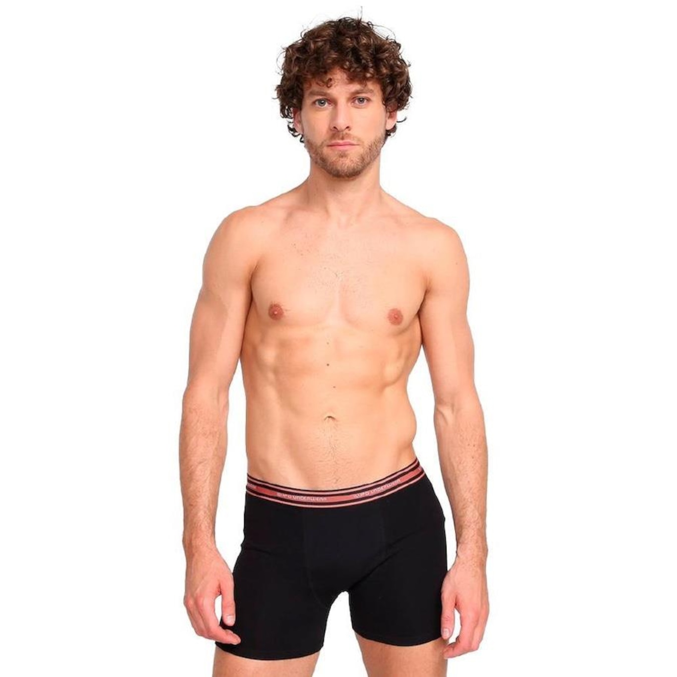 Kit Cuecas Boxer Lupo com Elastano - 2 Peças - Masculina - Foto 3