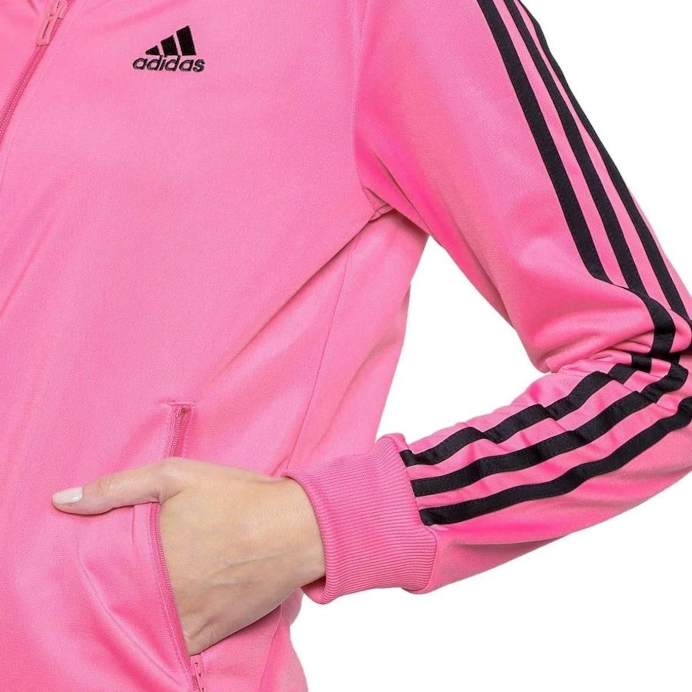 Agasalho sem Capuz adidas Essentials 3-Stripes Tracksuit - Feminino - Foto 5