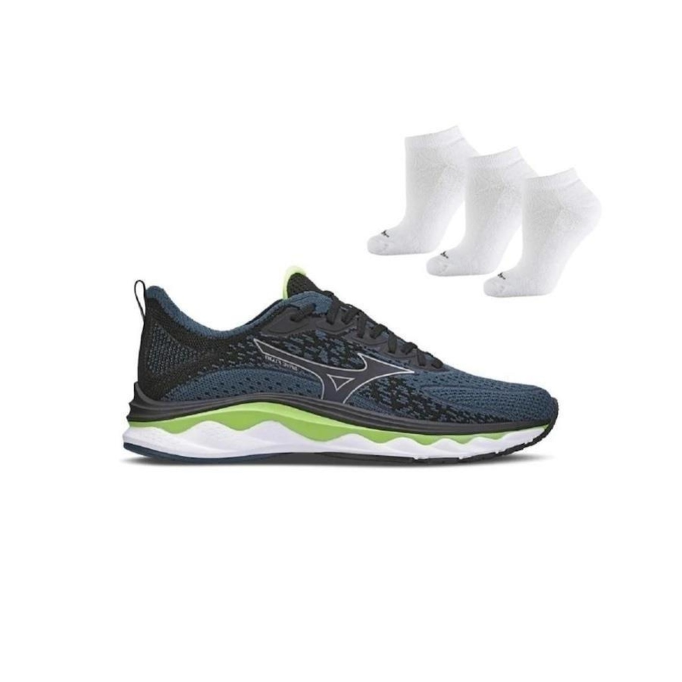 Tênis Mizuno Wave Fujin + 3 Pares de Meias - Masculino - Foto 1