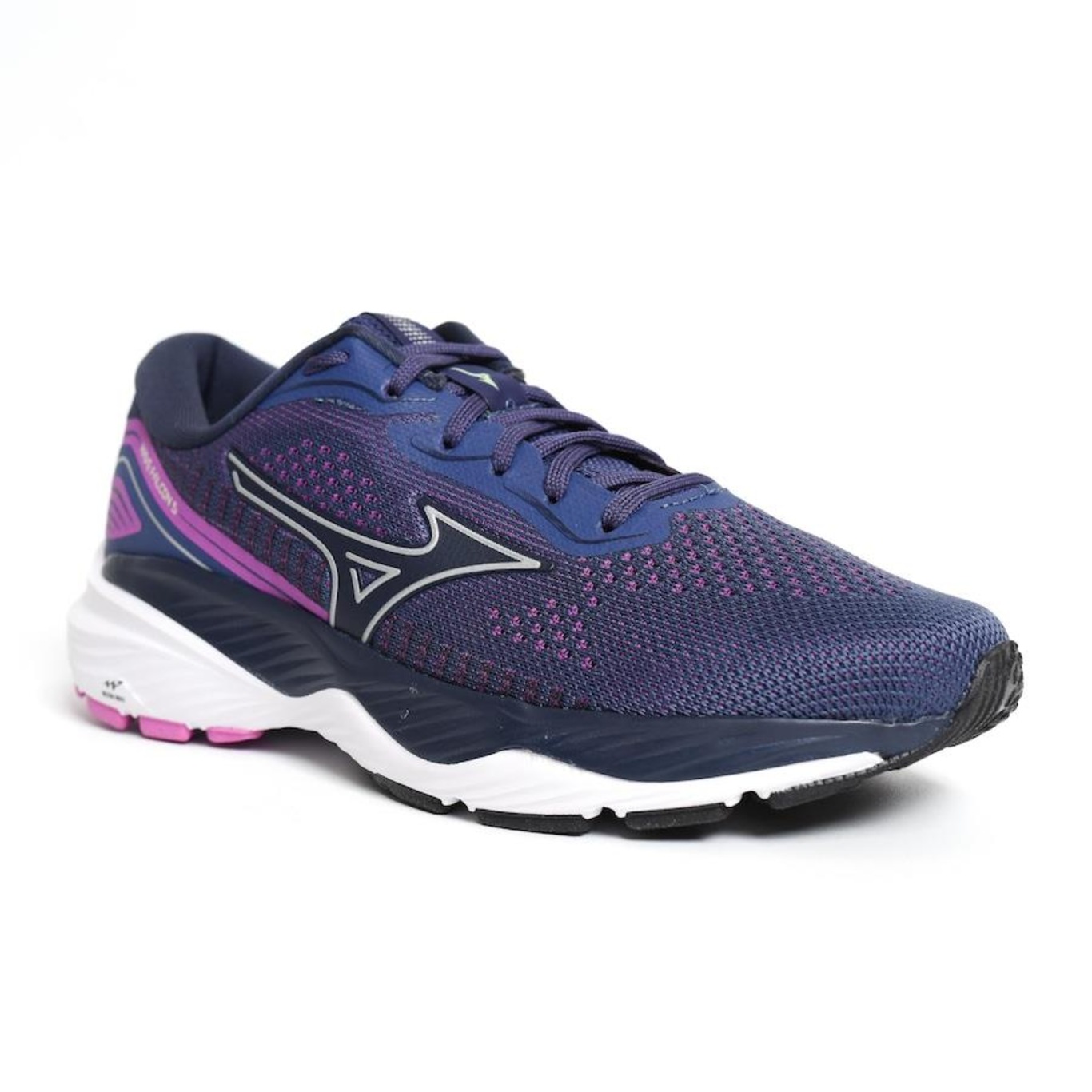 Tênis Mizuno Wave Falcon 5 - Feminino - Marinho E Rosa - Foto 3