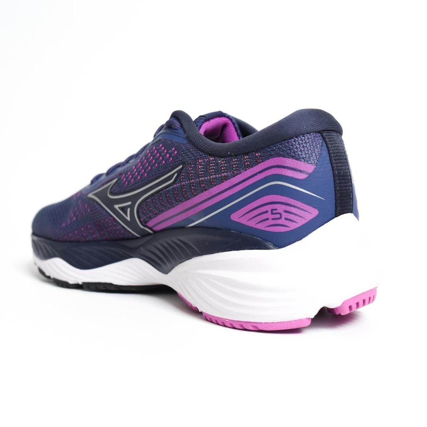 Tênis Mizuno Wave Falcon 5 - Feminino - Marinho E Rosa - Foto 4