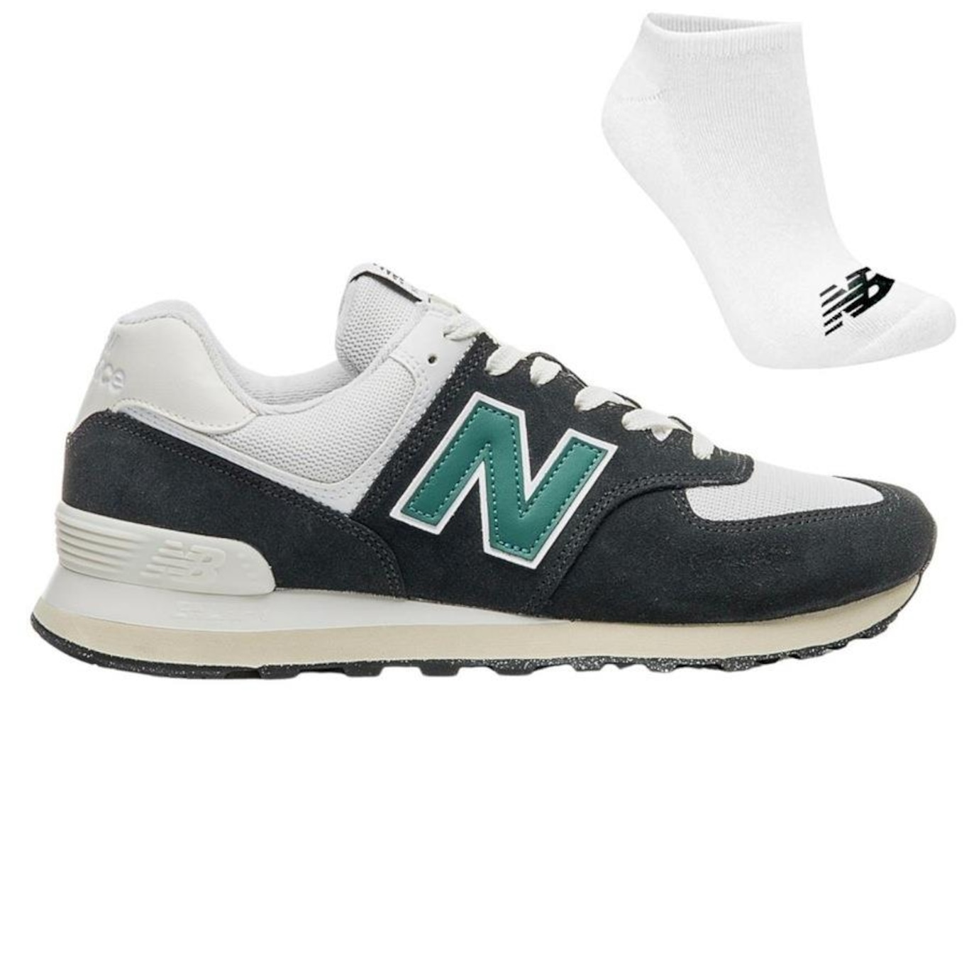 Kit Tênis New Balance 574 V2 + Meias - Masculino - Foto 1