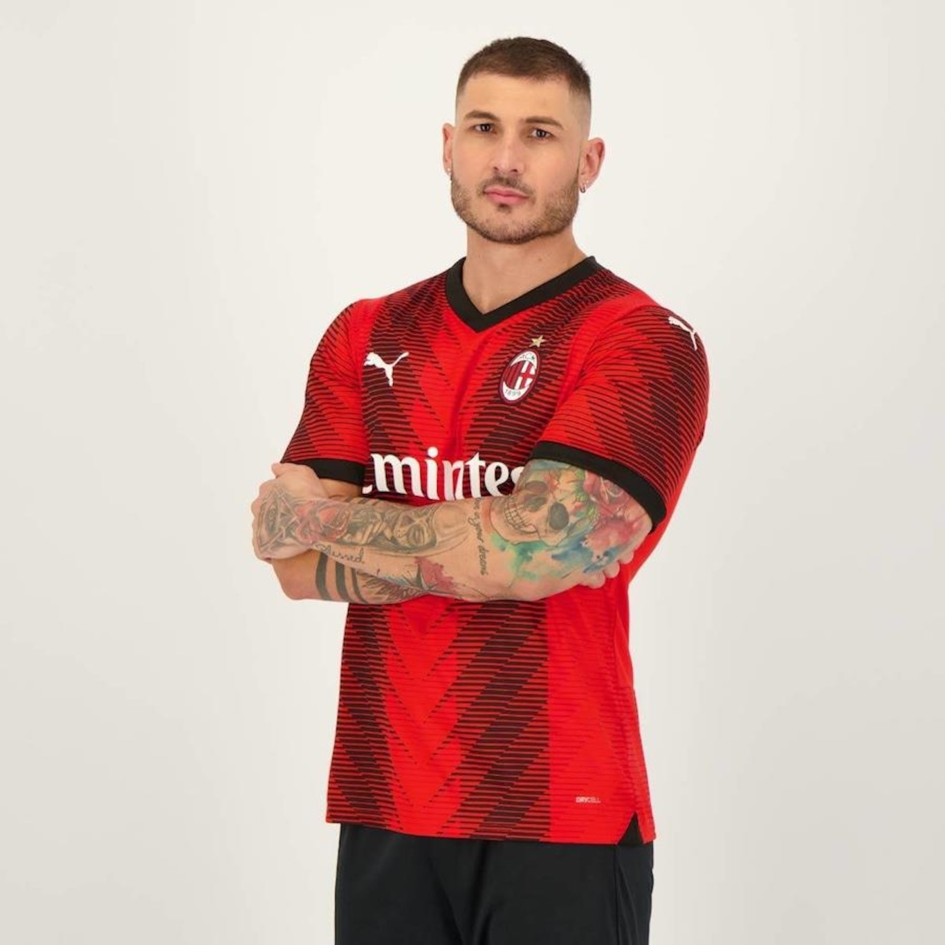 Camisa Milan I 2024 9 Giroud Puma - Masculina - Foto 4