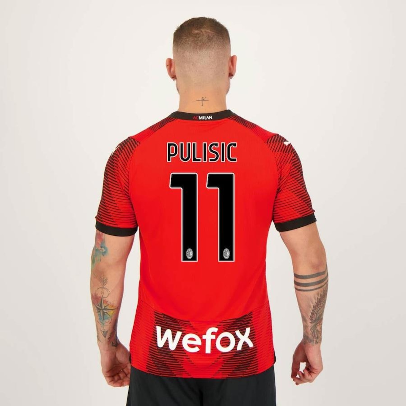 Camisa Milan I 2024 11 Pulisic Puma - Masculina - Foto 2