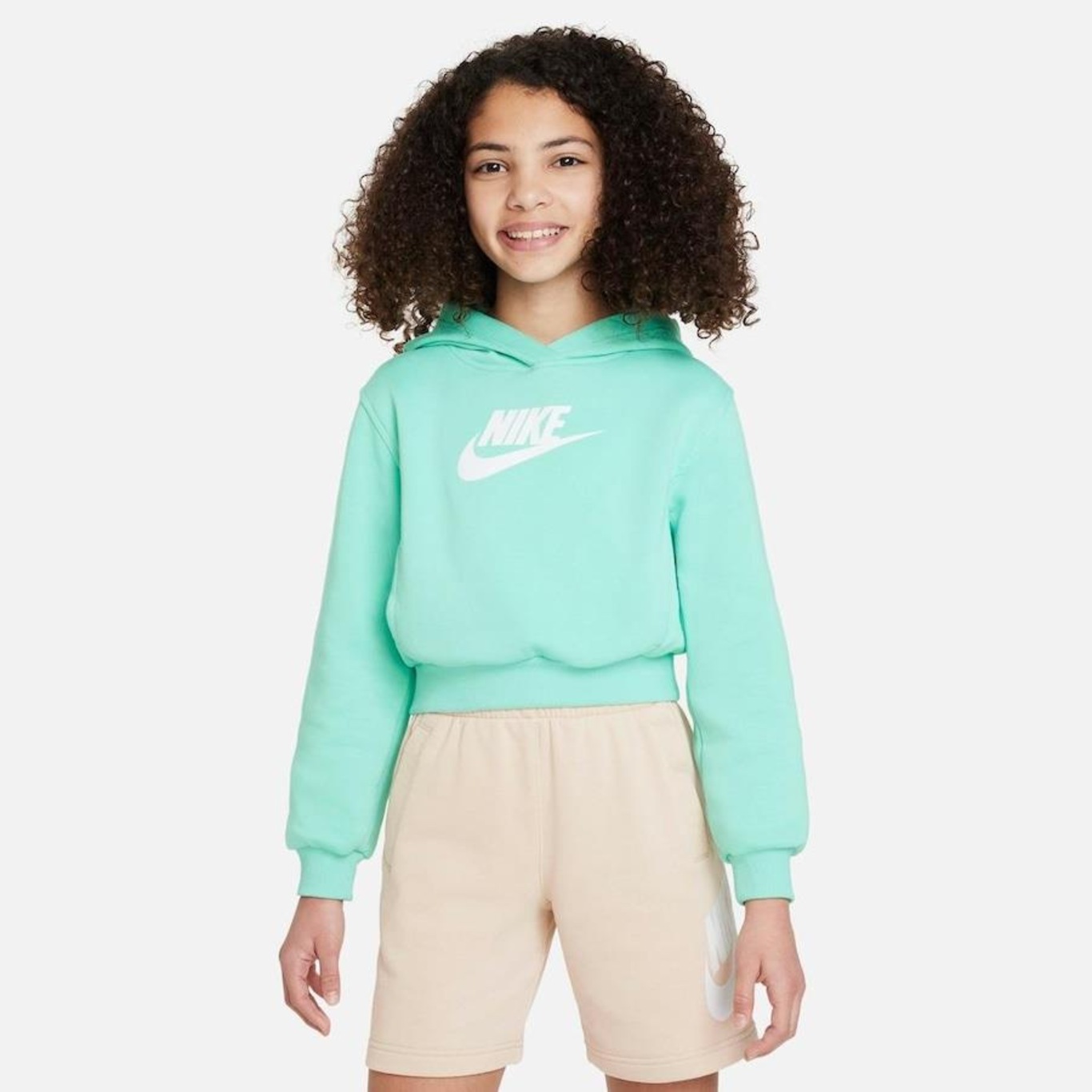 Blusão com Capuz Nike Sportswear Club Fleece - Infantil - Foto 4