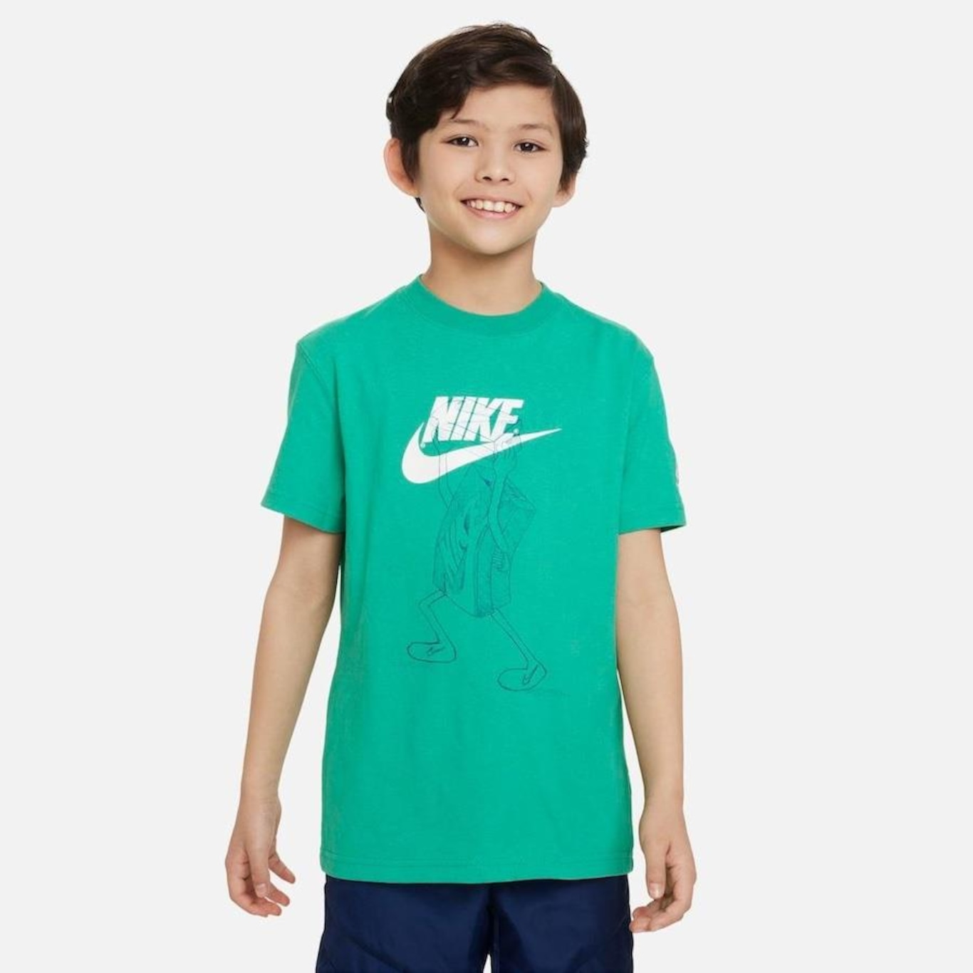 Camiseta Nike Sportswear Boxy - Infantil - Foto 3