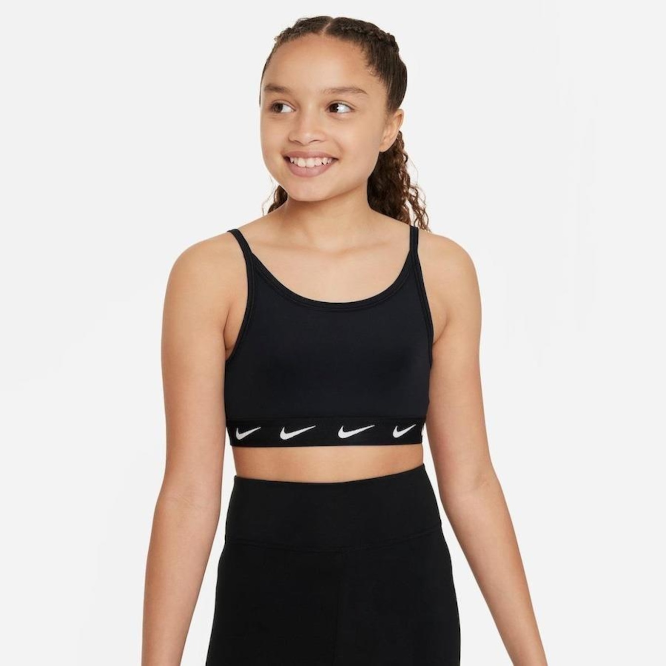 Top Fitness Nike Dri-Fit One - Infantil - Foto 2