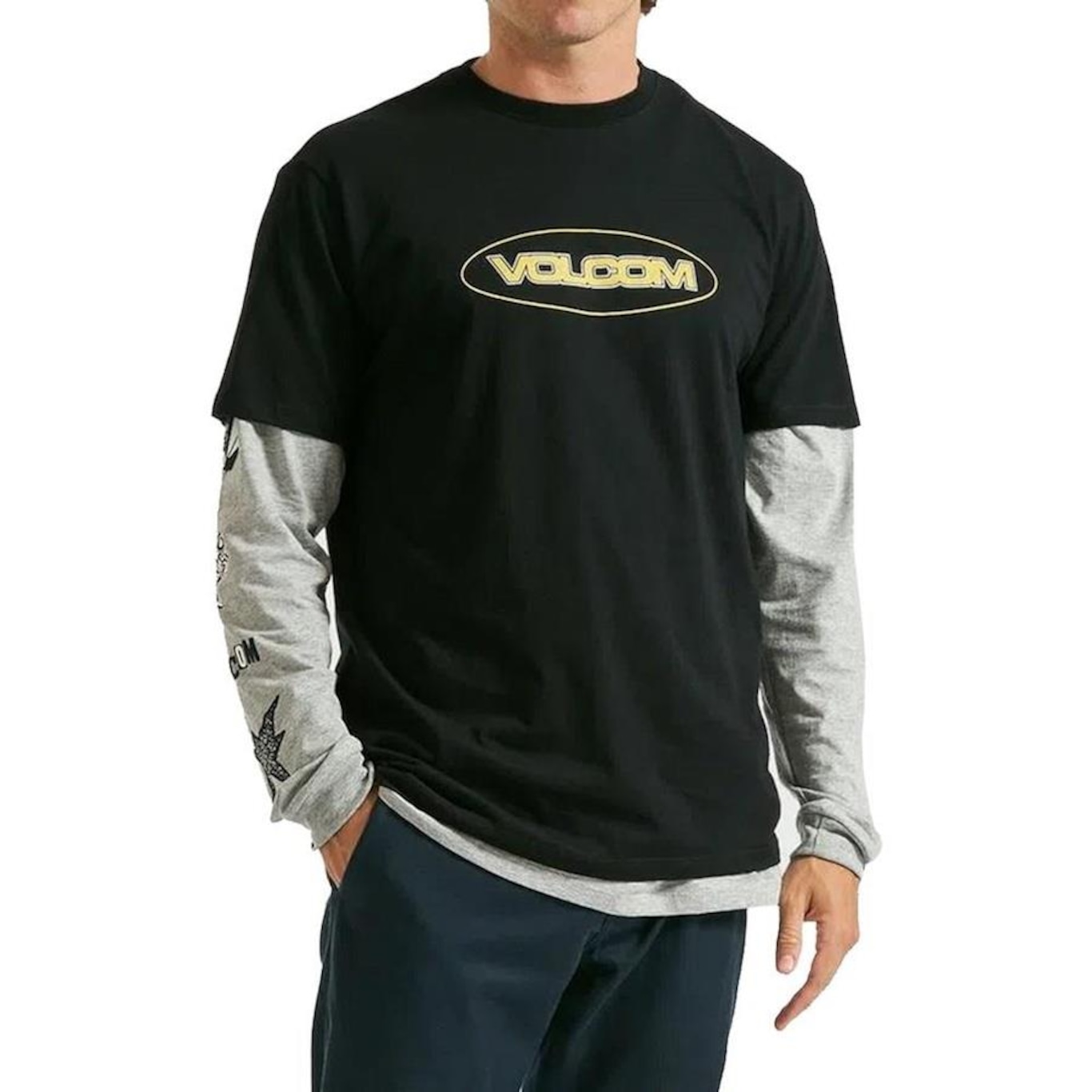 Camiseta Volcom Dial Up - Masculina - Foto 1