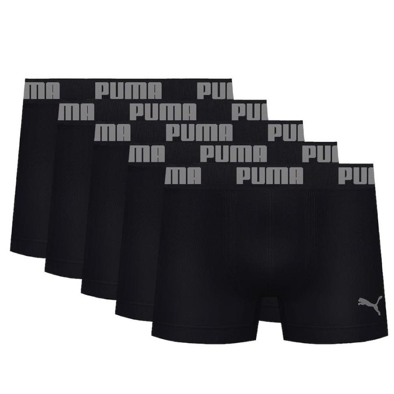 Kit Cuecas Boxer Puma Microfibra sem Costura - 5 Unidades - Adulto - Foto 1