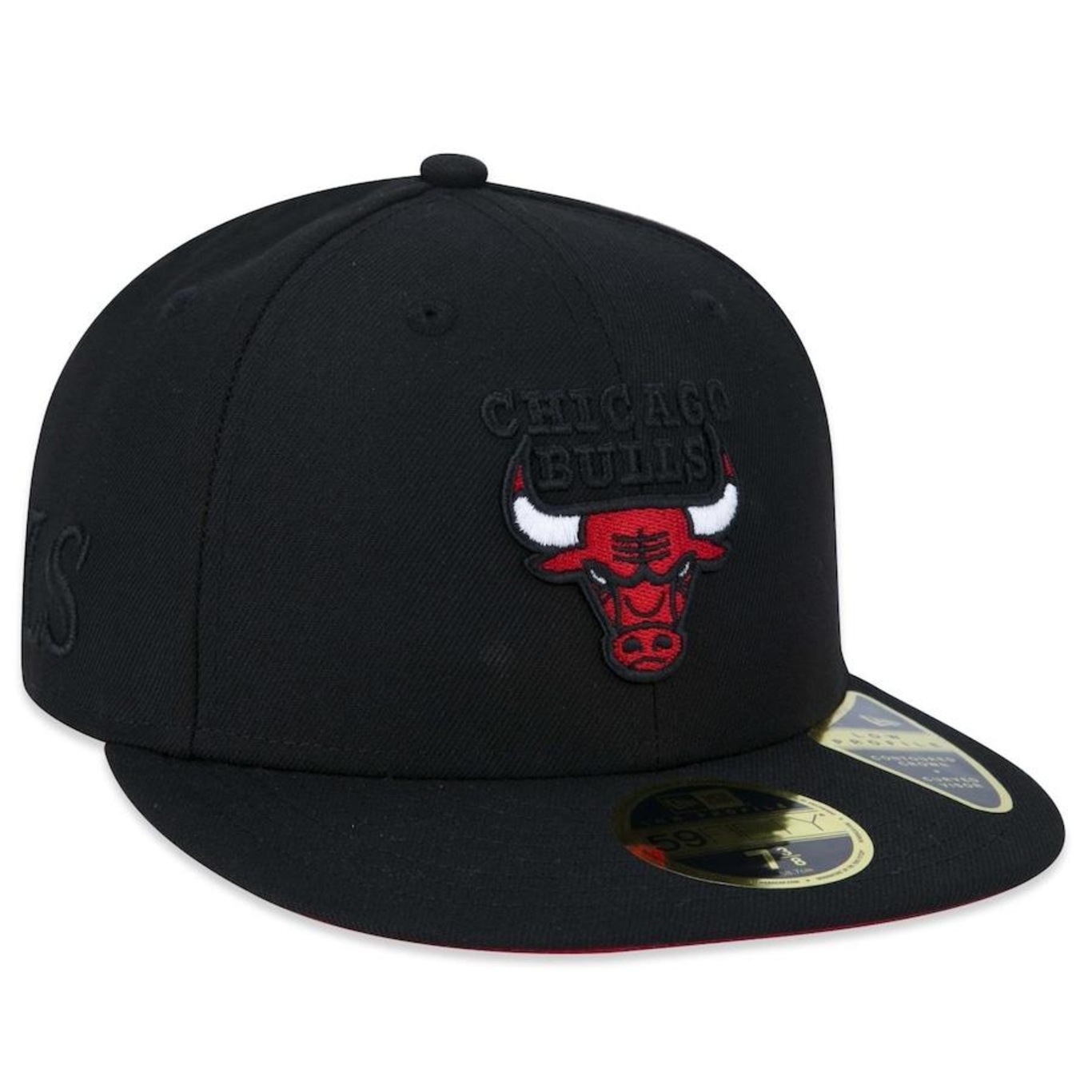 Boné Aba Reta New Era 59Fifty Fitted Low Profile Nba Chicago Bulls Freestyle - Fechado - Adulto - Foto 3