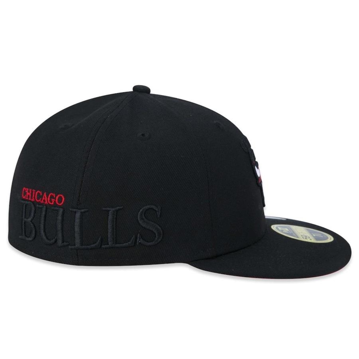 Boné Aba Reta New Era 59Fifty Fitted Low Profile Nba Chicago Bulls Freestyle - Fechado - Adulto - Foto 4