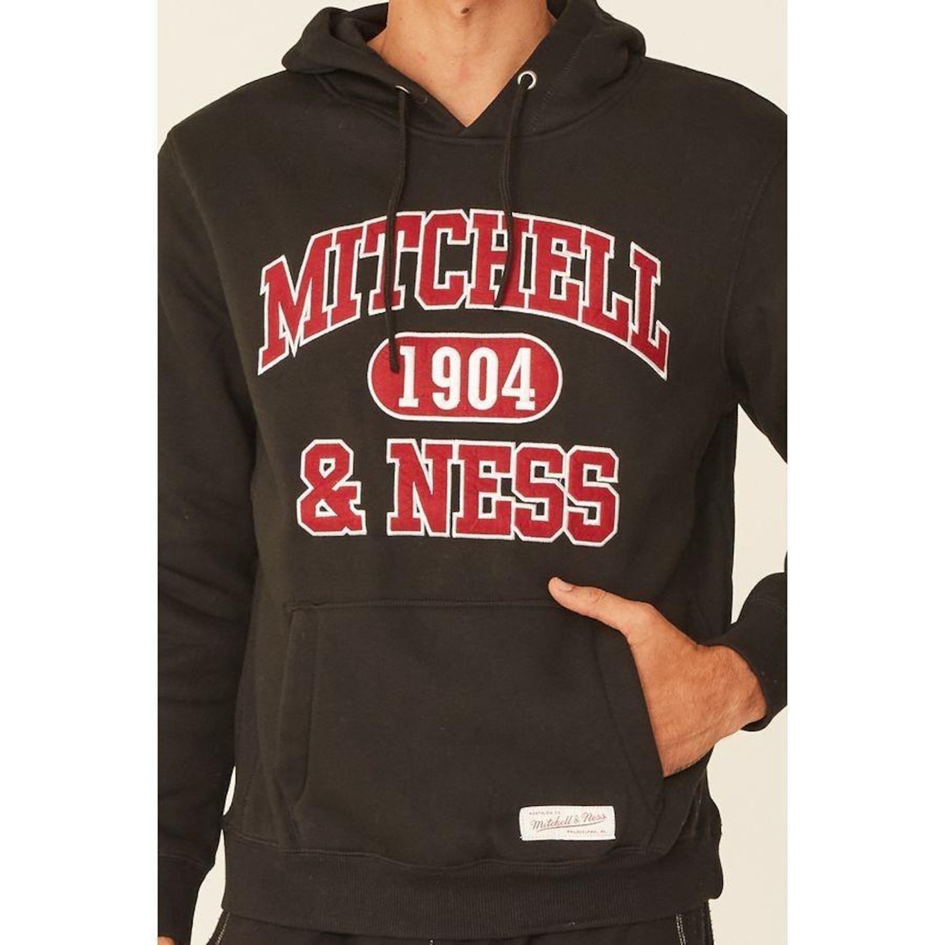 Blusão de Moletom com Capuz Mitchell & Ness Fechado com Capuz Branded - Masculino - Foto 5